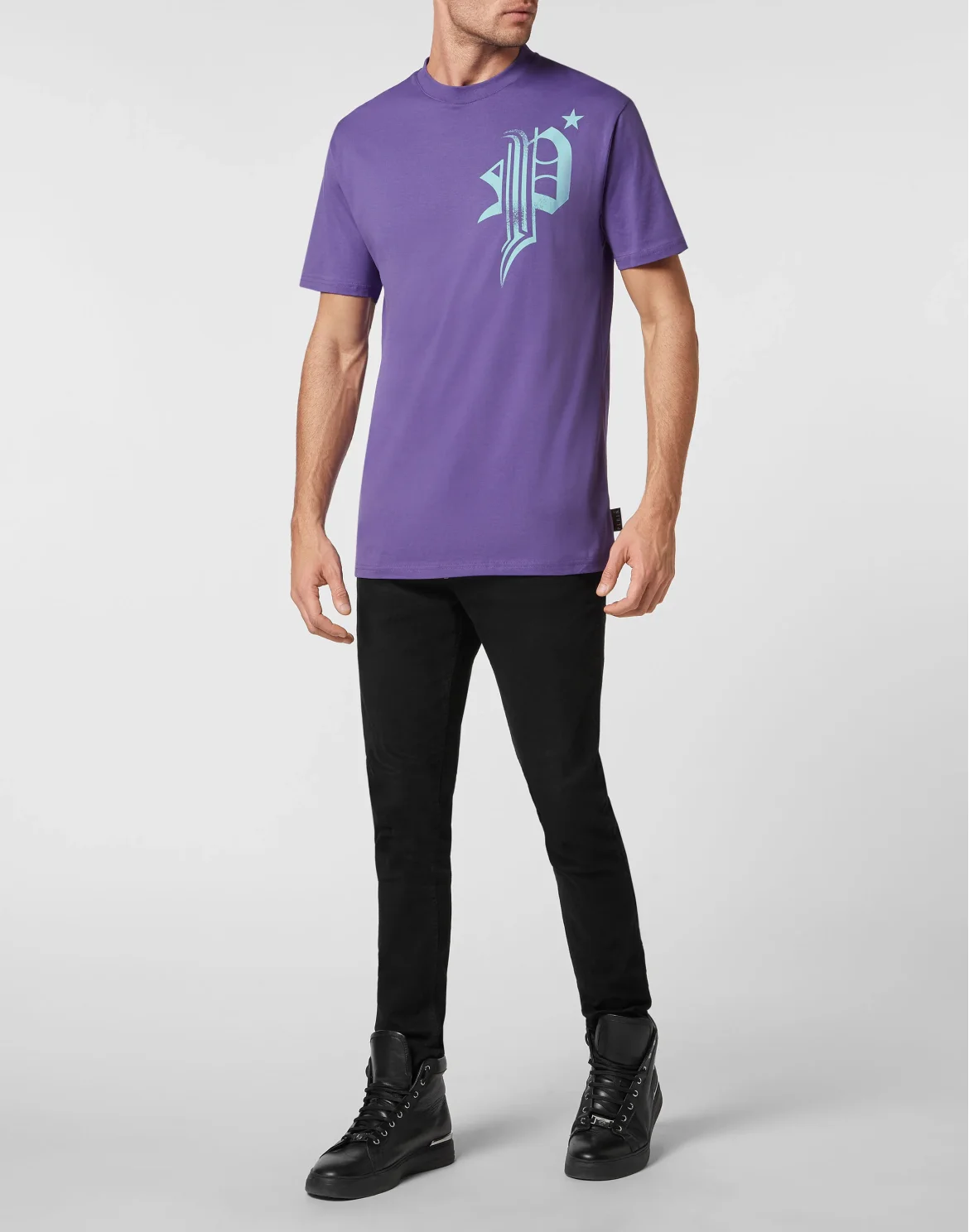 T-shirt Round Neck SS Skull, цвет: Фиолетовый