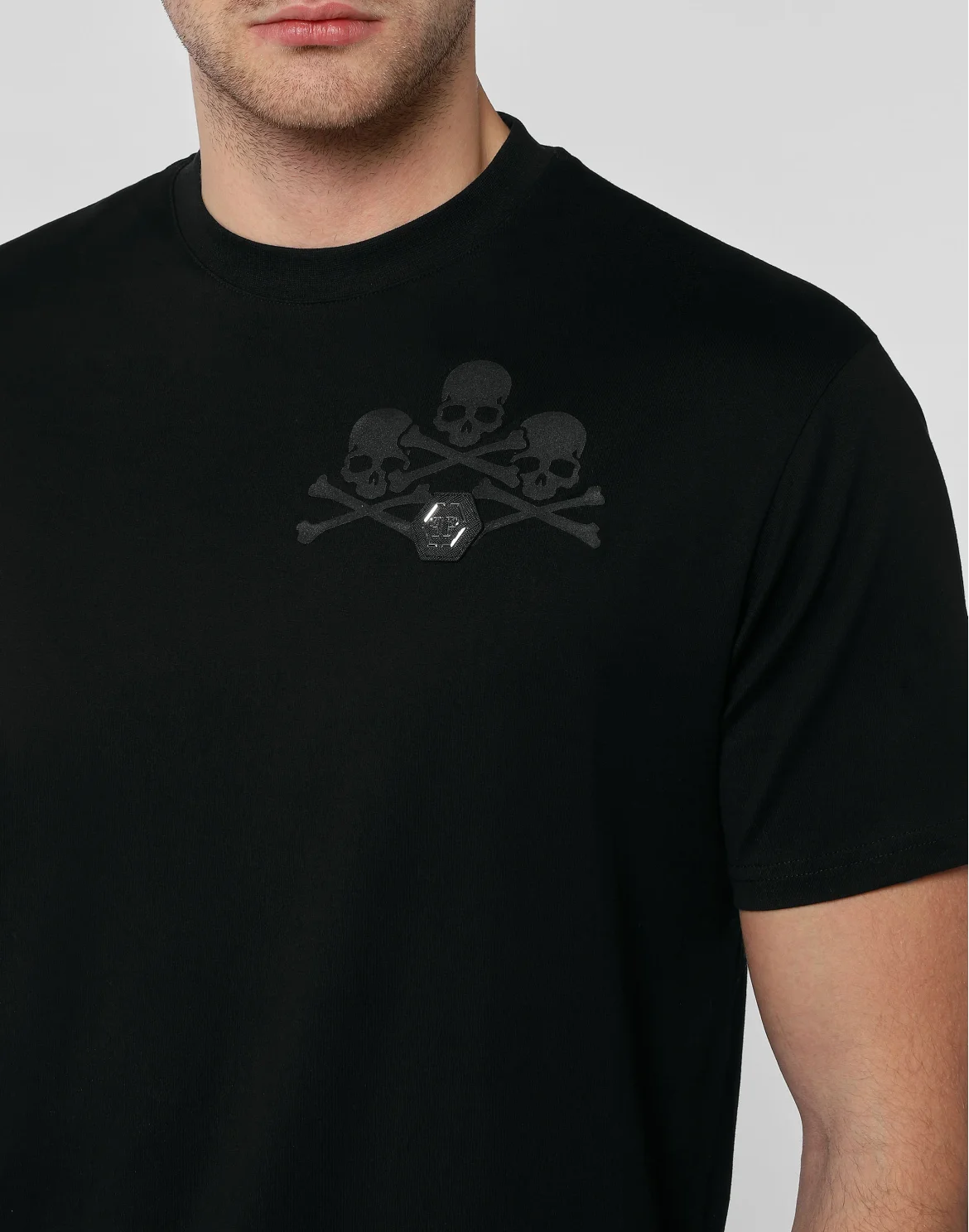 T-shirt Round Neck SS Skull, цвет: Черный