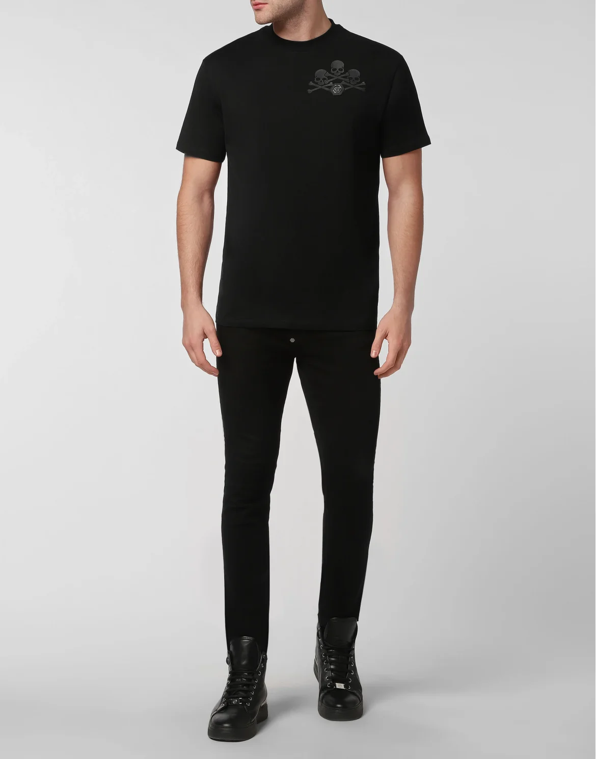 T-shirt Round Neck SS Skull, цвет: Черный