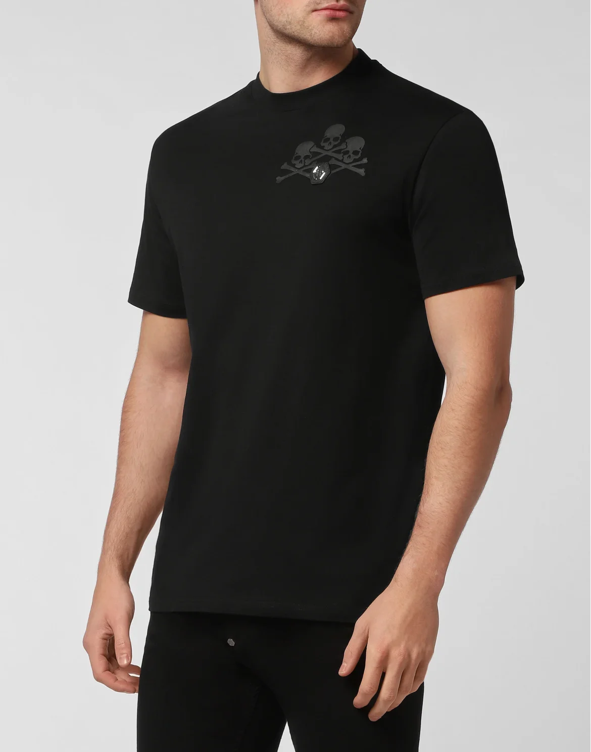 T-shirt Round Neck SS Skull, цвет: Черный