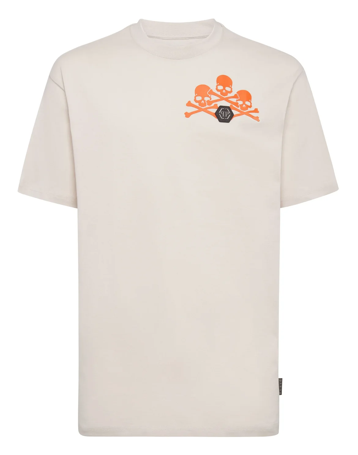 T-shirt Round Neck SS Skull, цвет: Бежевый