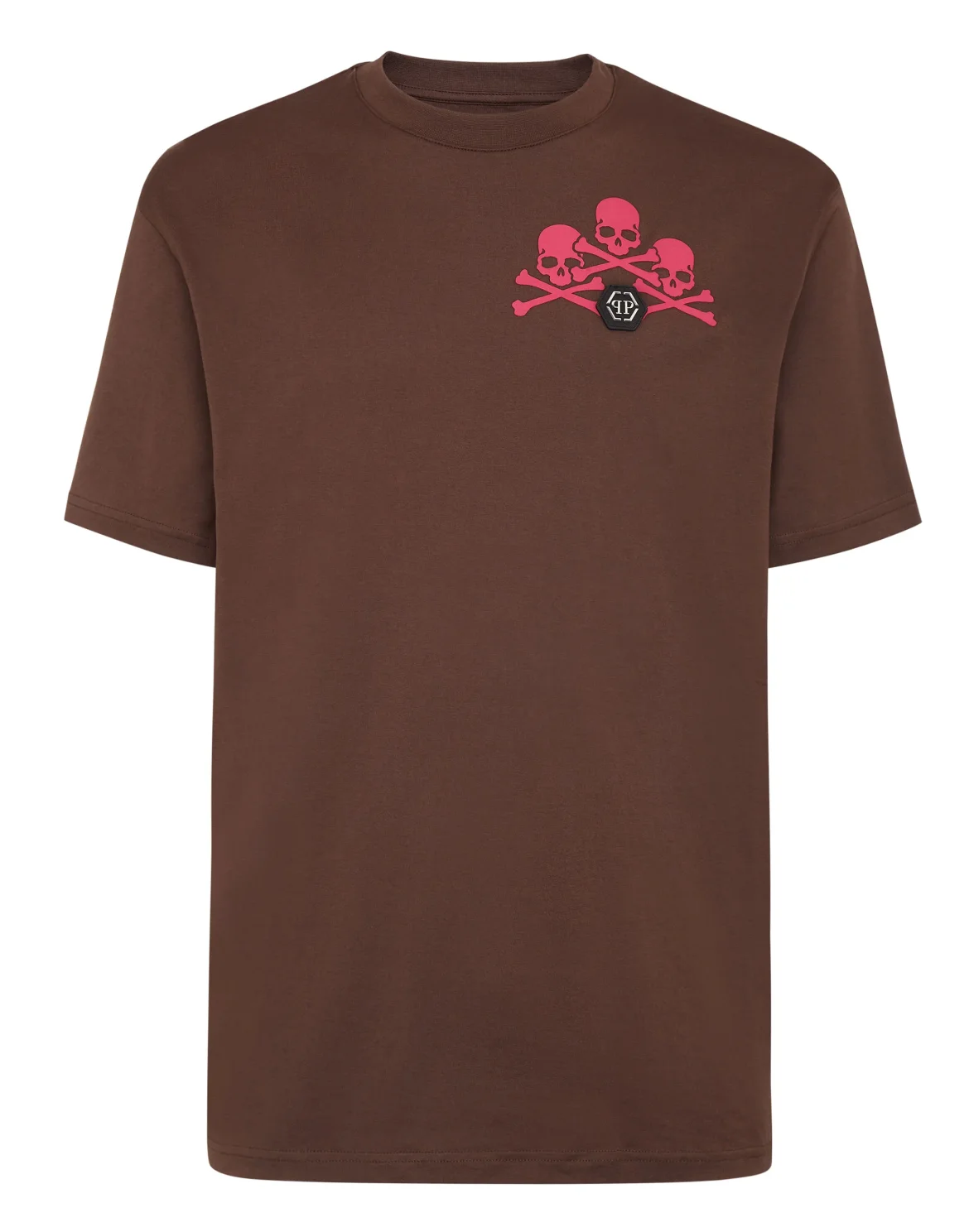 T-shirt Round Neck SS Skull, цвет: Коричневый