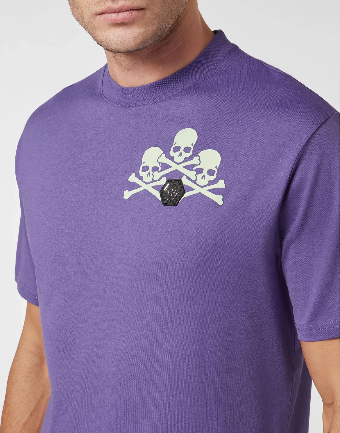 T-shirt Round Neck SS Skull, цвет: Фиолетовый