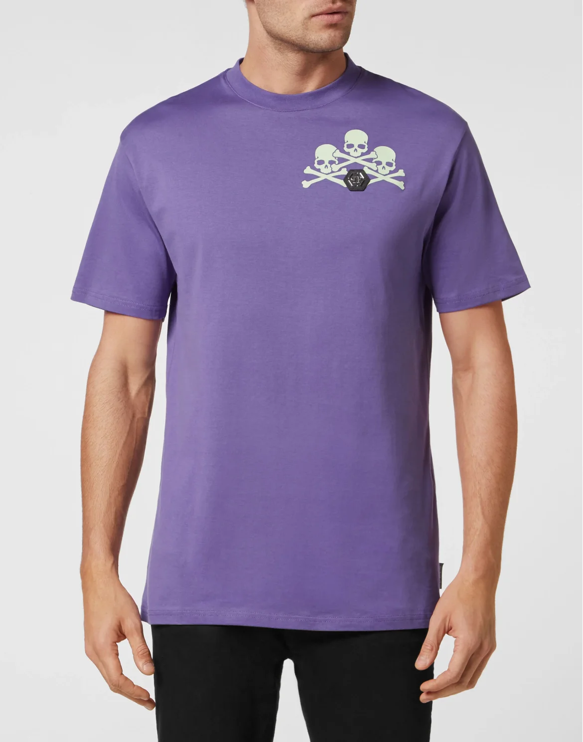 T-shirt Round Neck SS Skull, цвет: Фиолетовый