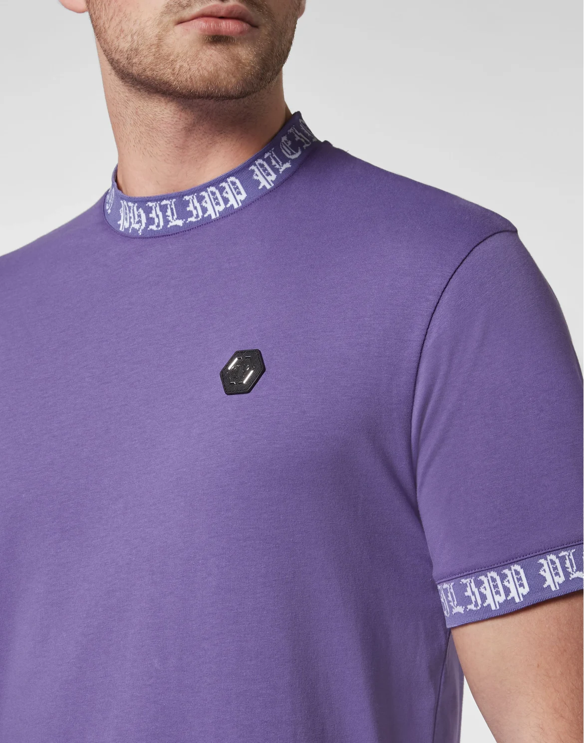 T-shirt Round Neck SS Philipp Plein TM, цвет: Фиолетовый