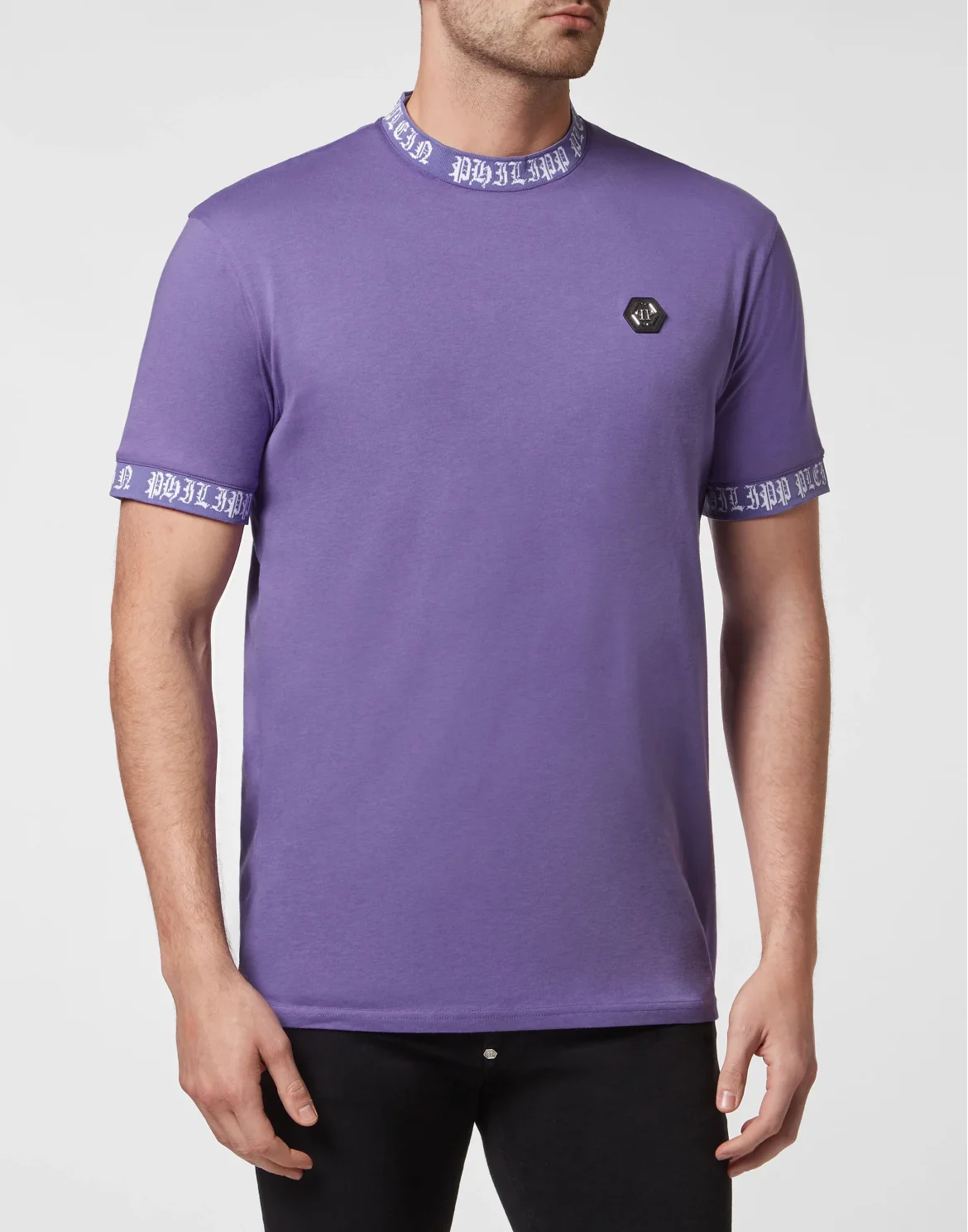 T-shirt Round Neck SS Philipp Plein TM, цвет: Фиолетовый