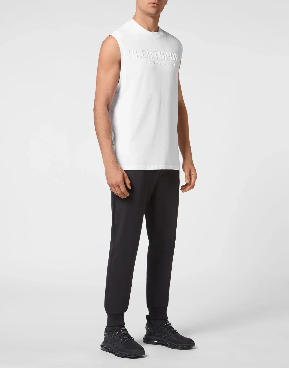 T-shirt Round Neck Sleeveless Statement, цвет: Белый