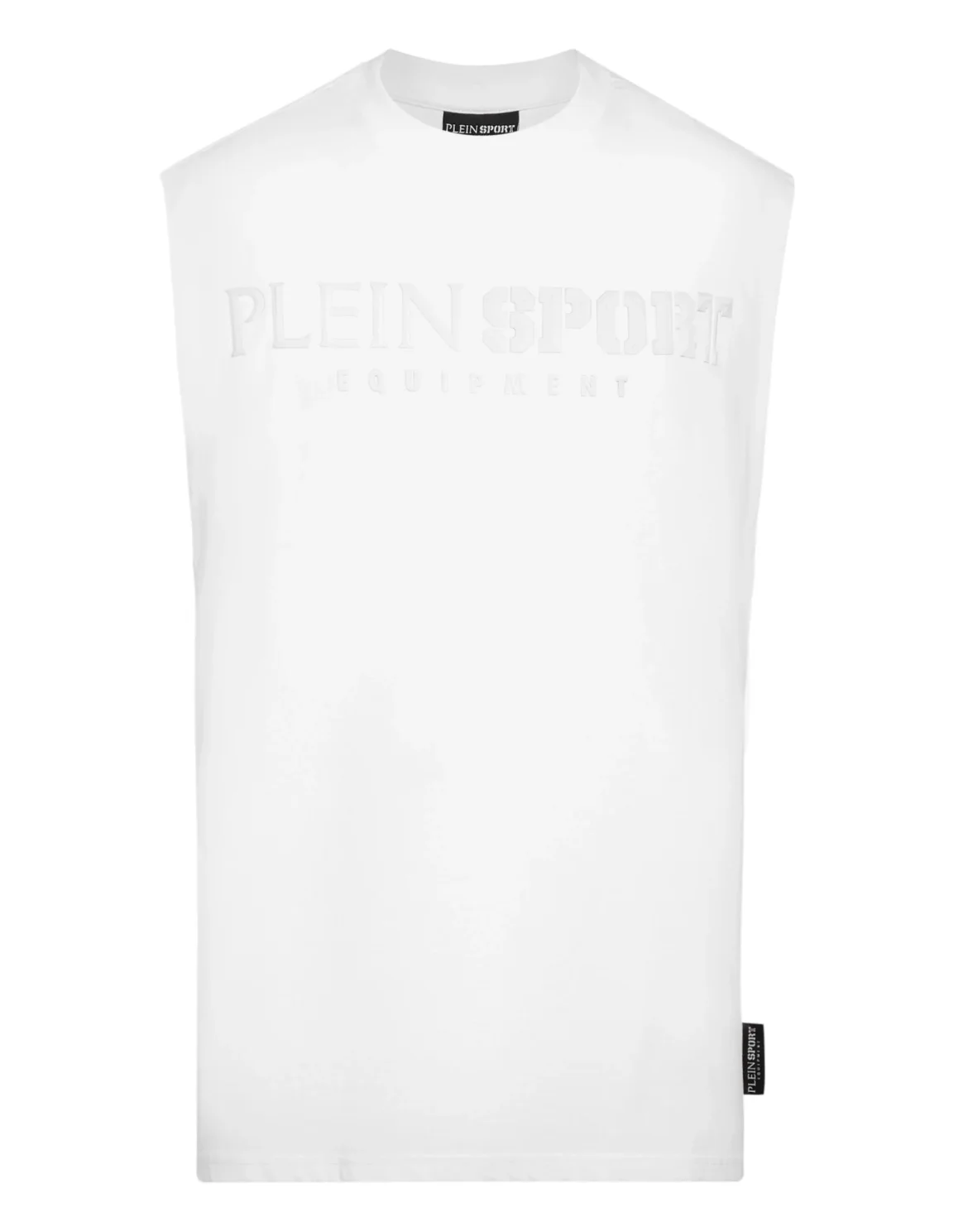 T-shirt Round Neck Sleeveless Statement, цвет: Белый