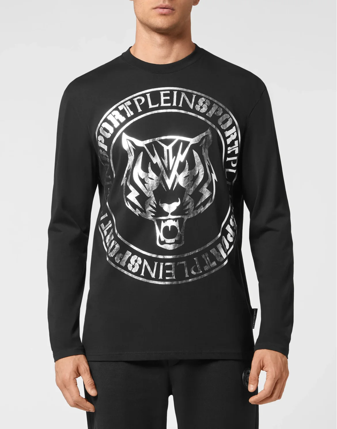 T-shirt Round Neck LS Tiger, цвет: Черный