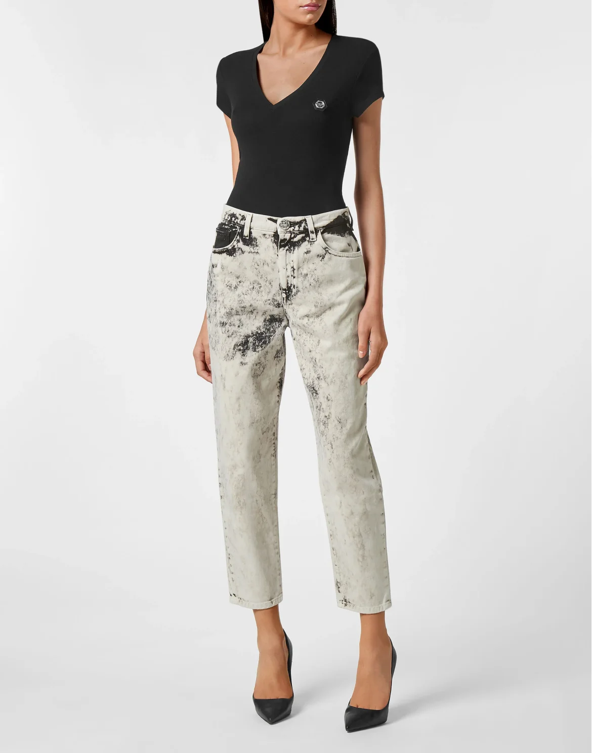 Denim Trousers Mom fit, цвет: Белый