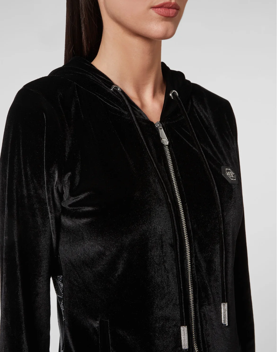 Hoodie Sweatjacket Skull strass, цвет: Черный
