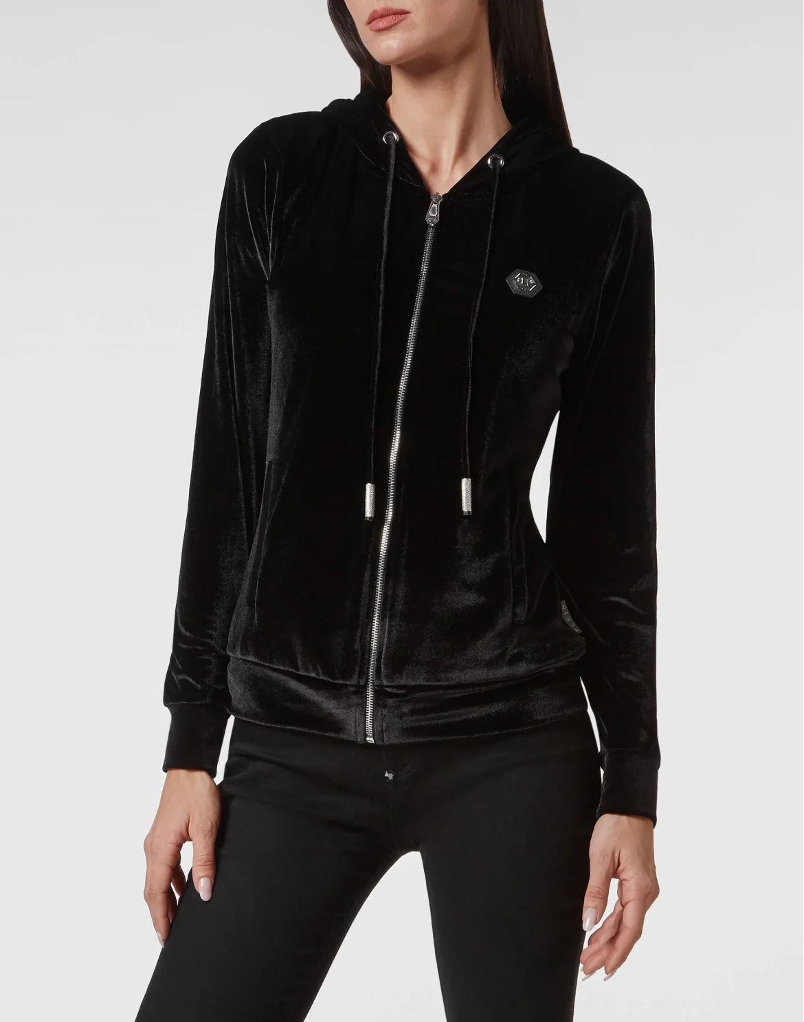 Hoodie Sweatjacket Skull strass, цвет: Черный