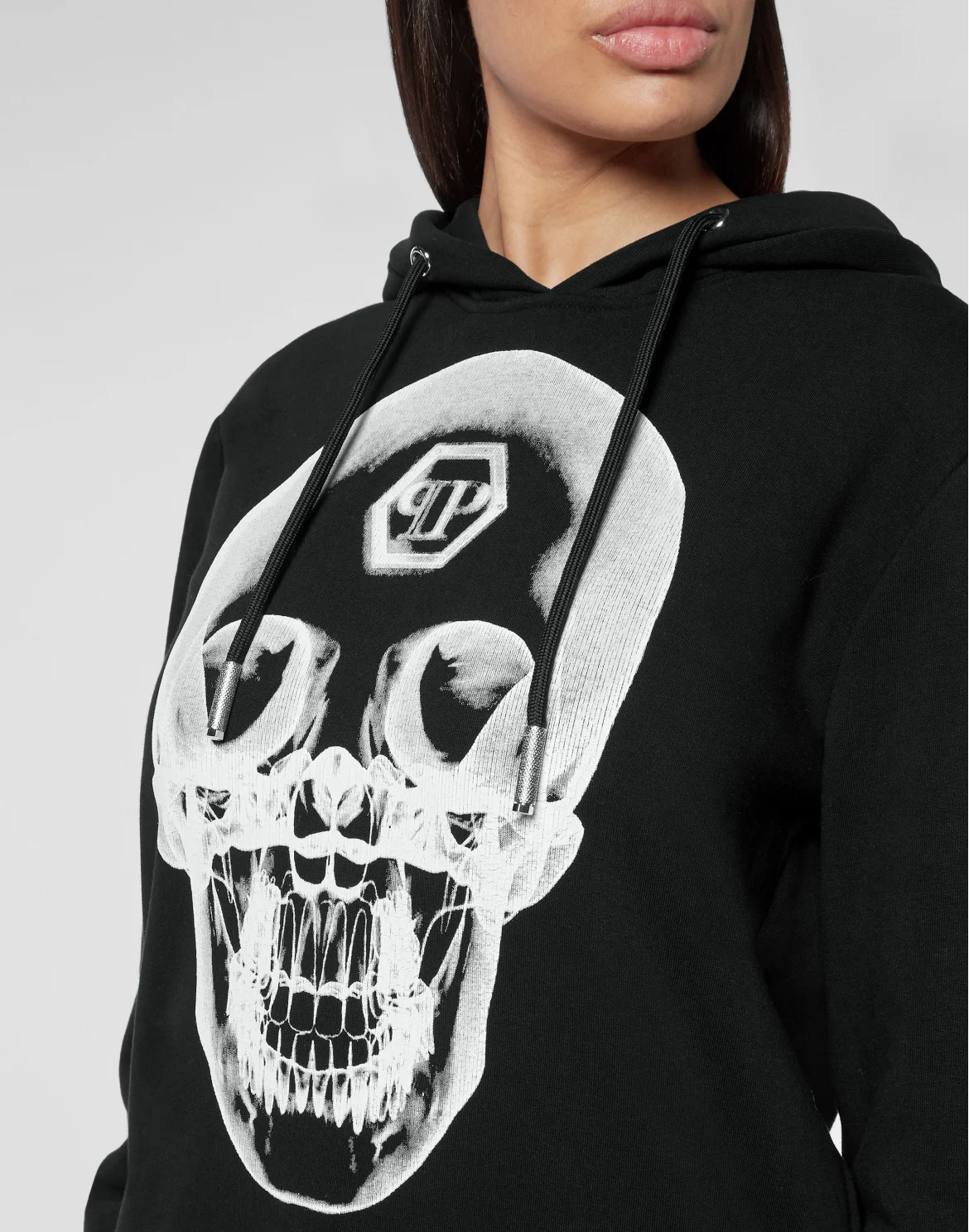 Hoodie Sweatjacket Skull, цвет: Черный