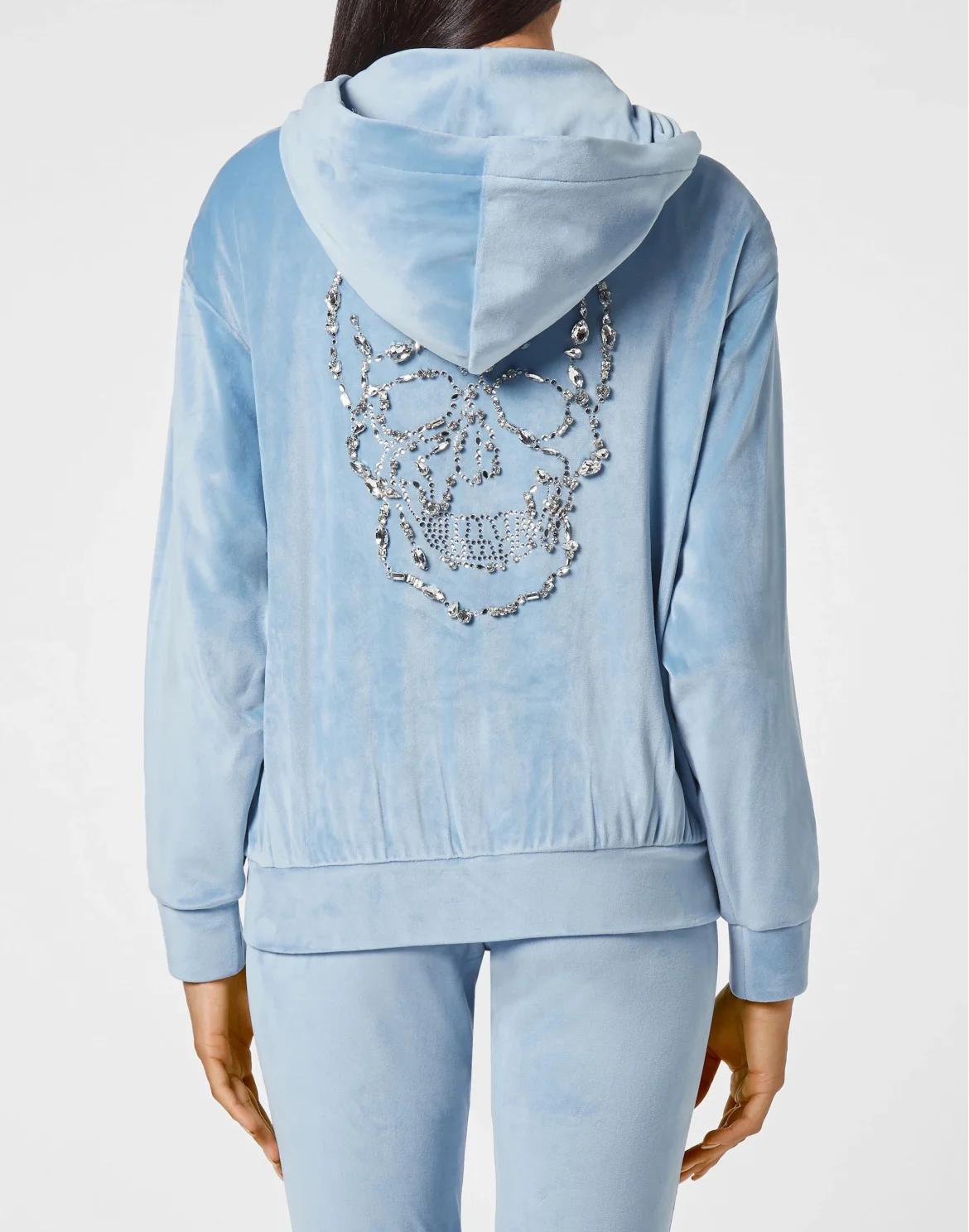 Hoodie Sweatjacket with Crystals, цвет: Синий