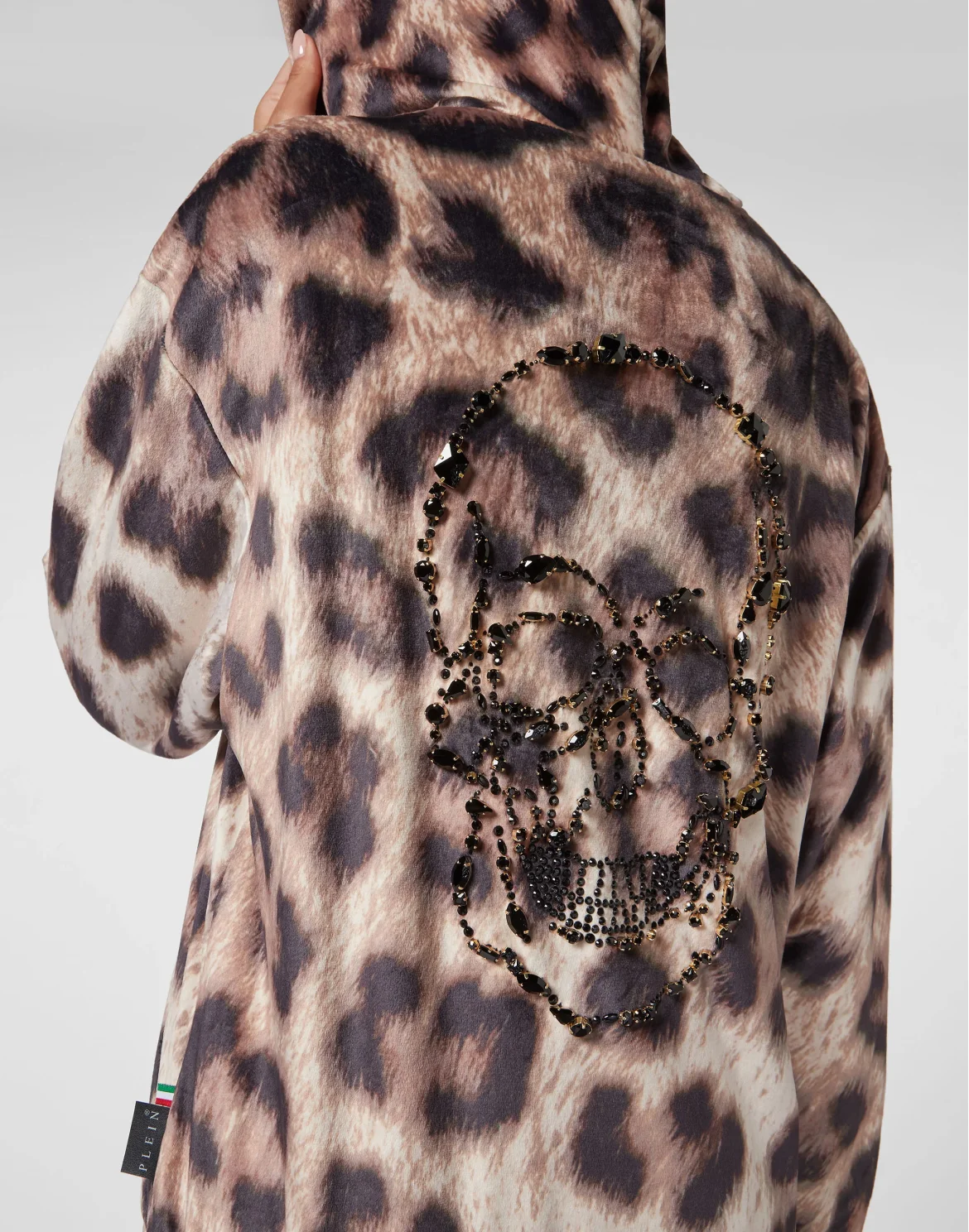 Hoodie Sweatjacket Skull, цвет: Леопард