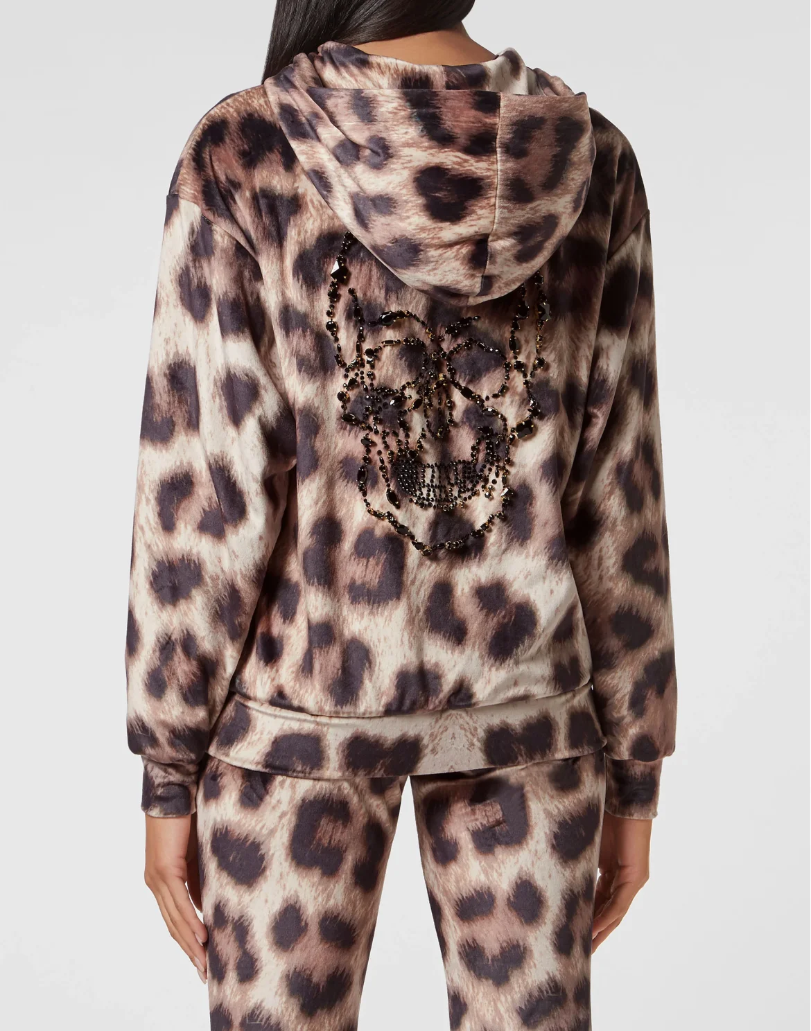 Hoodie Sweatjacket Skull, цвет: Леопард