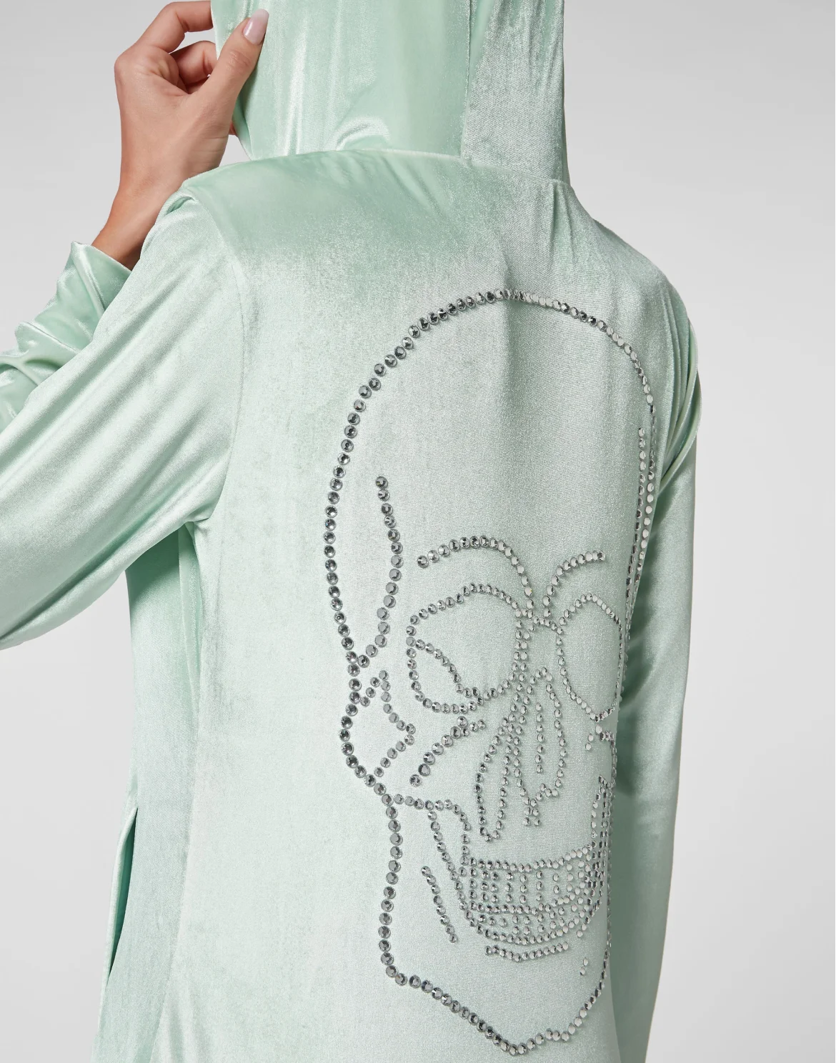 Tracksuit Hoodie/Trousers with Crystals, цвет: Зеленый