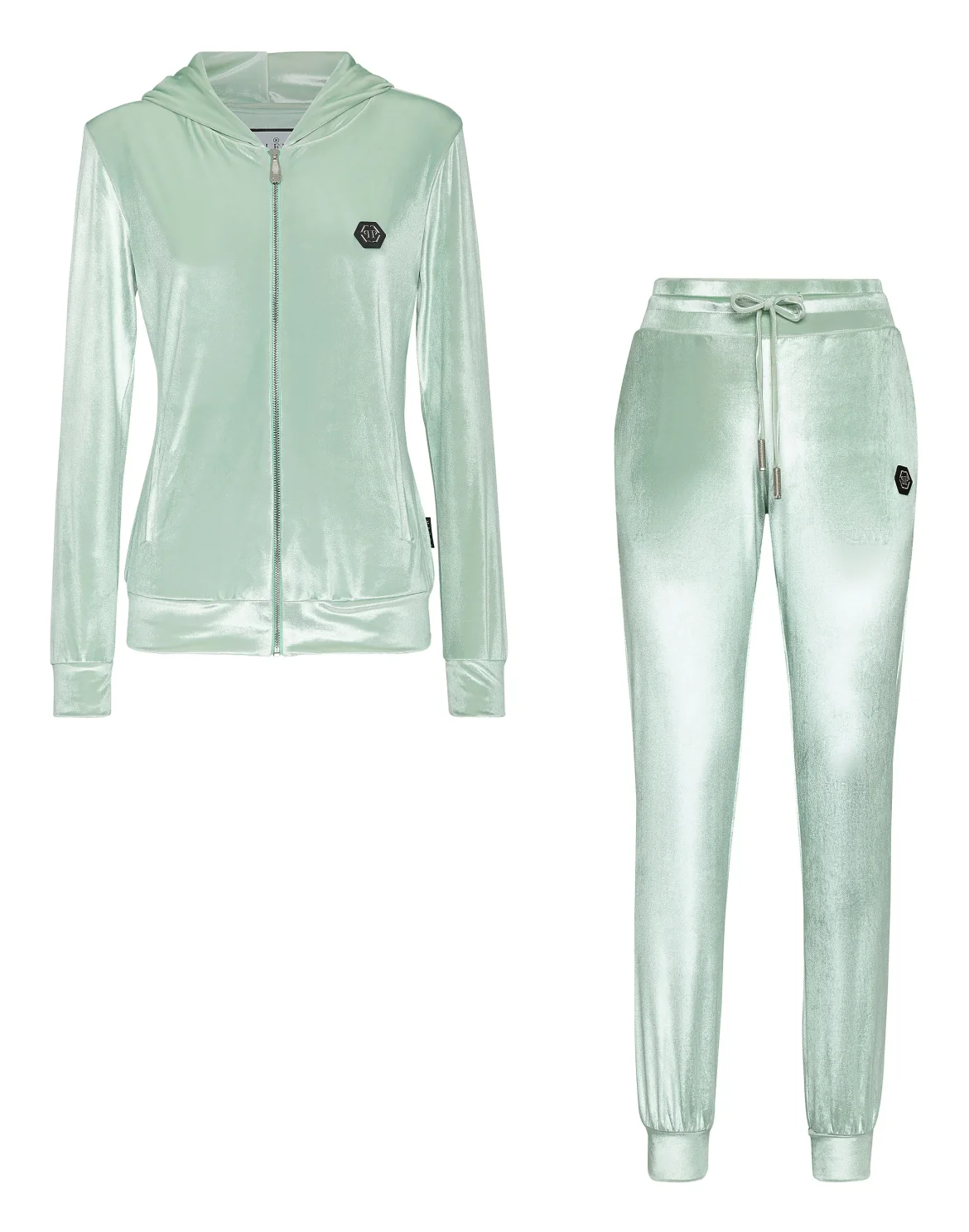 Tracksuit Hoodie/Trousers with Crystals, цвет: Зеленый