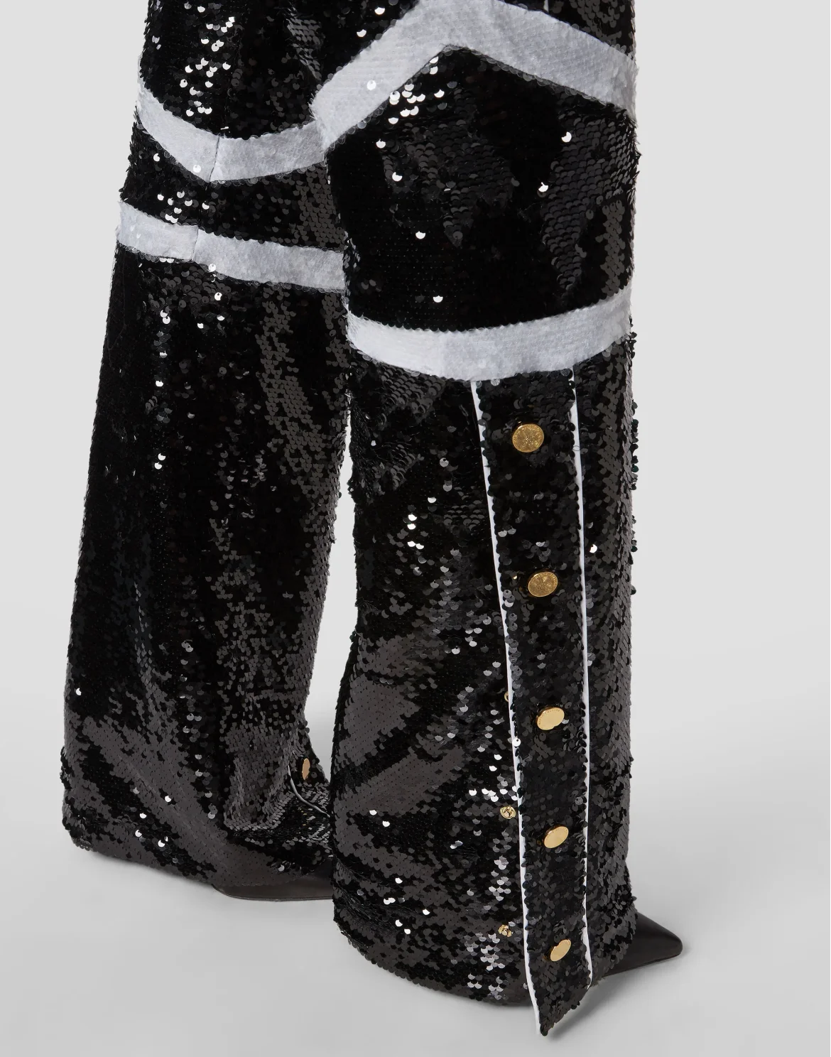 Top/Trousers Tracksuit  with Crystals, цвет: Черный