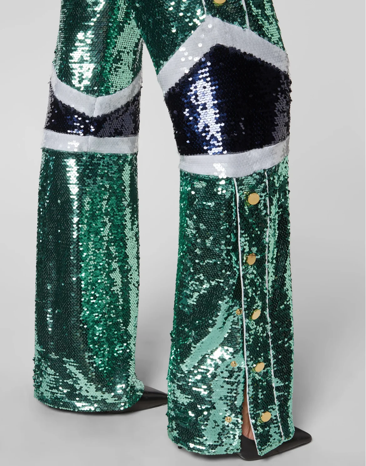 Top/Trousers Tracksuit  with Crystals, цвет: Зеленый