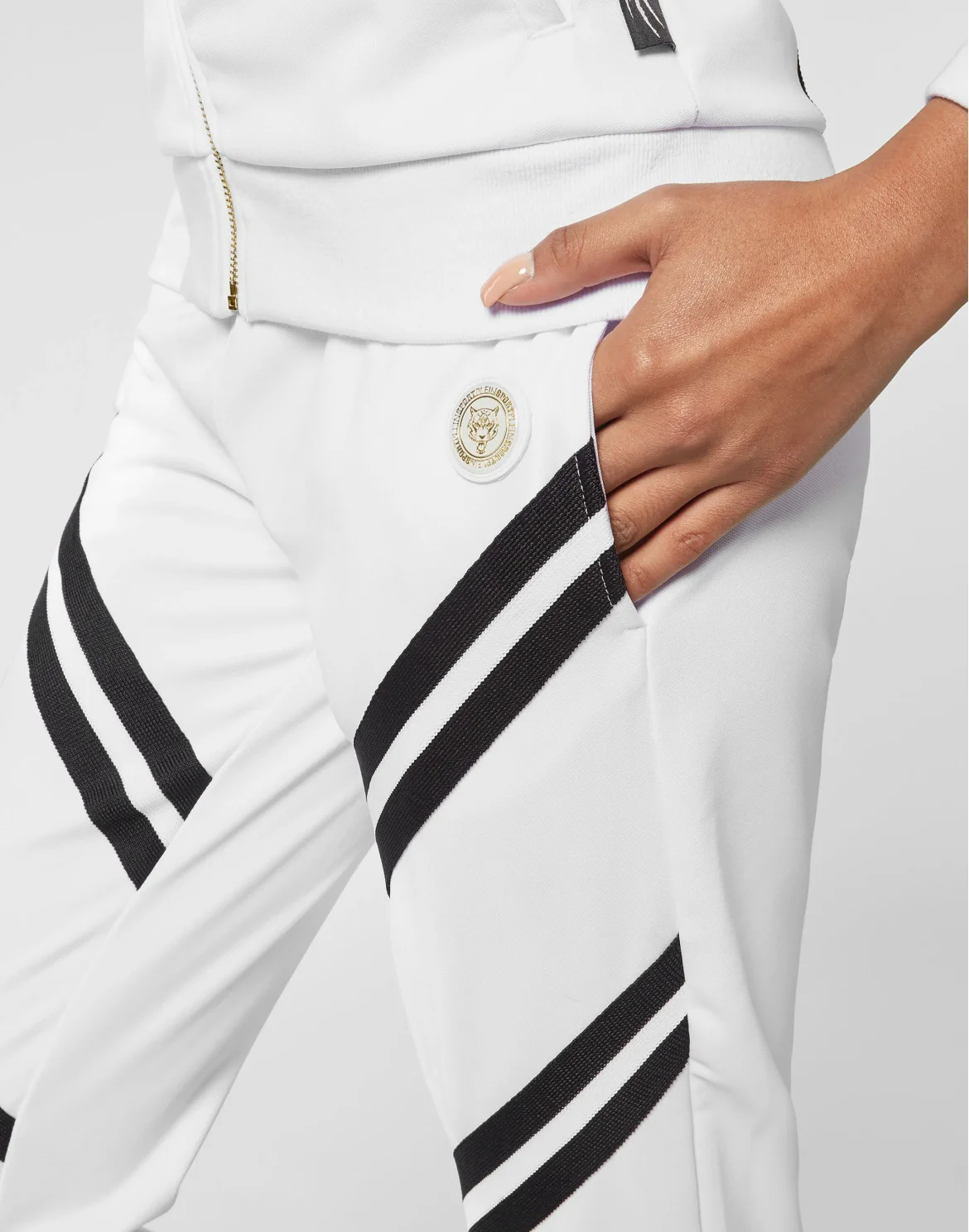 Jogging Set: Zip-up Jacket + pants Statement, цвет: Белый
