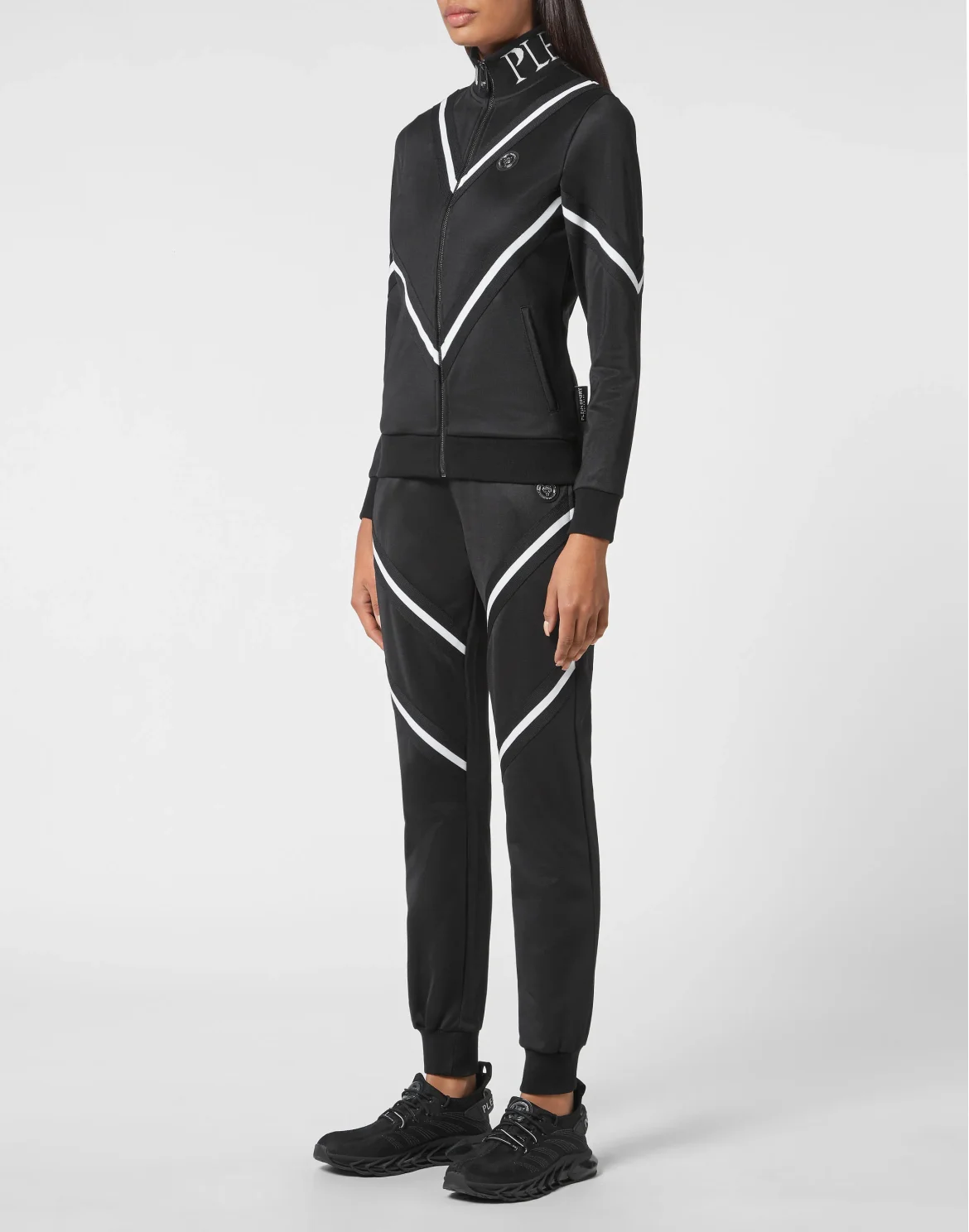 Jogging Set: Zip-up Jacket + pants Statement, цвет: Черный