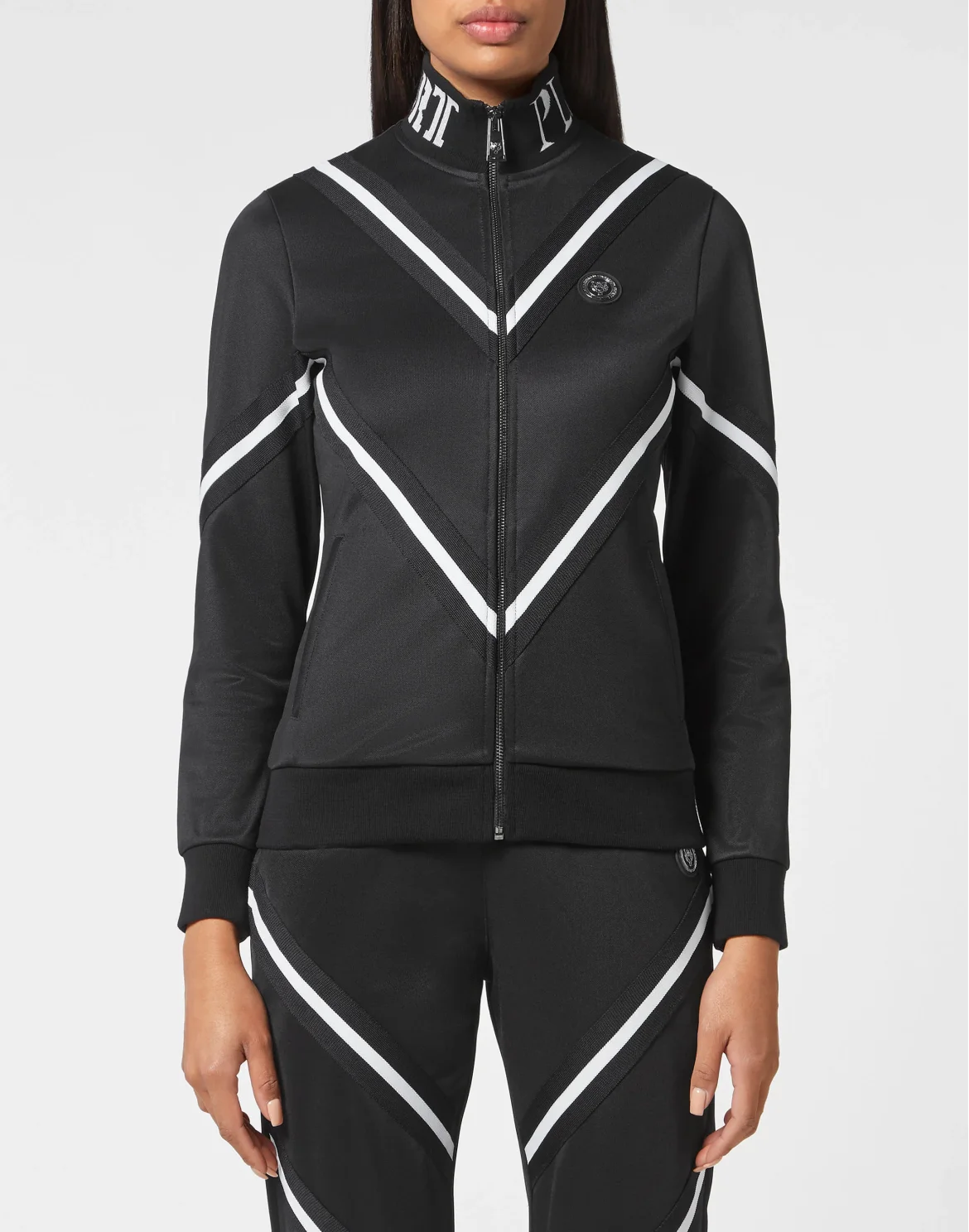 Jogging Set: Zip-up Jacket + pants Statement, цвет: Черный