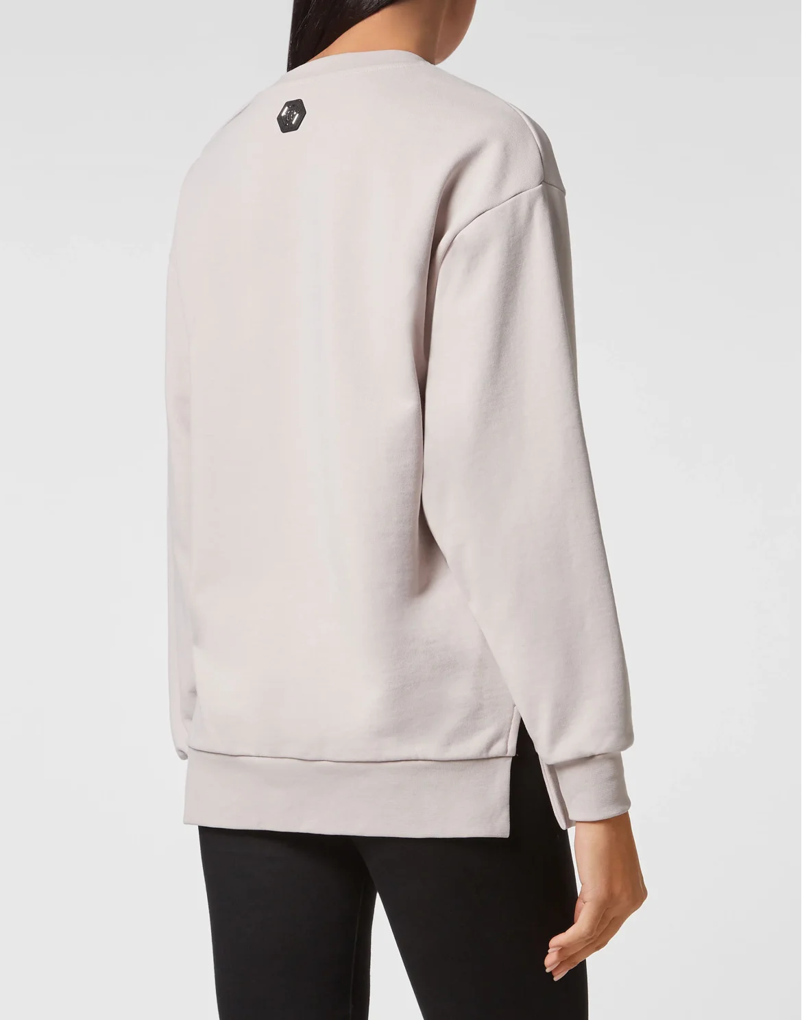 Sweatshirt LS Crystal Skull with Crystals, цвет: Бежевый