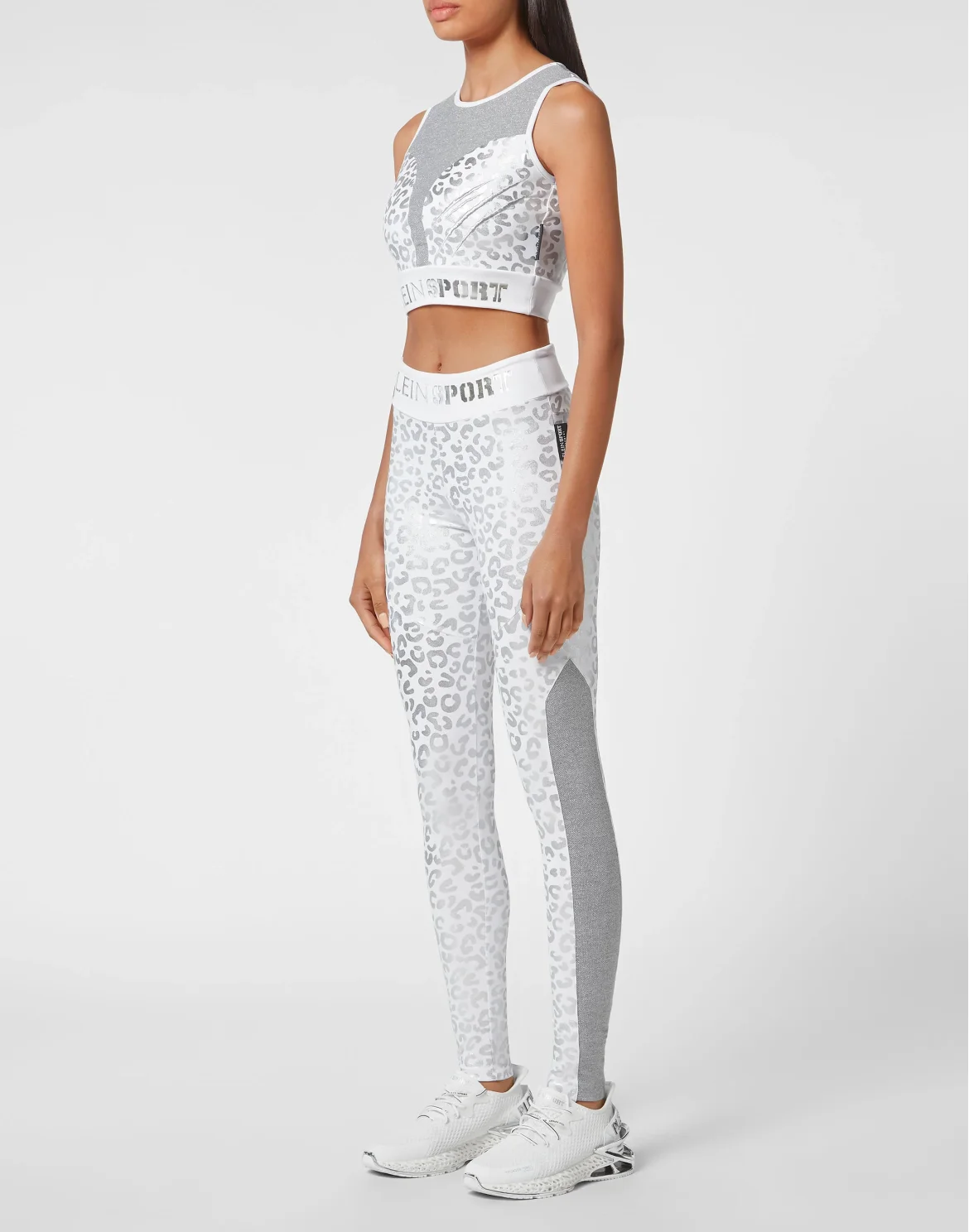 Jogging Leggings Leopard, цвет: Серебристый