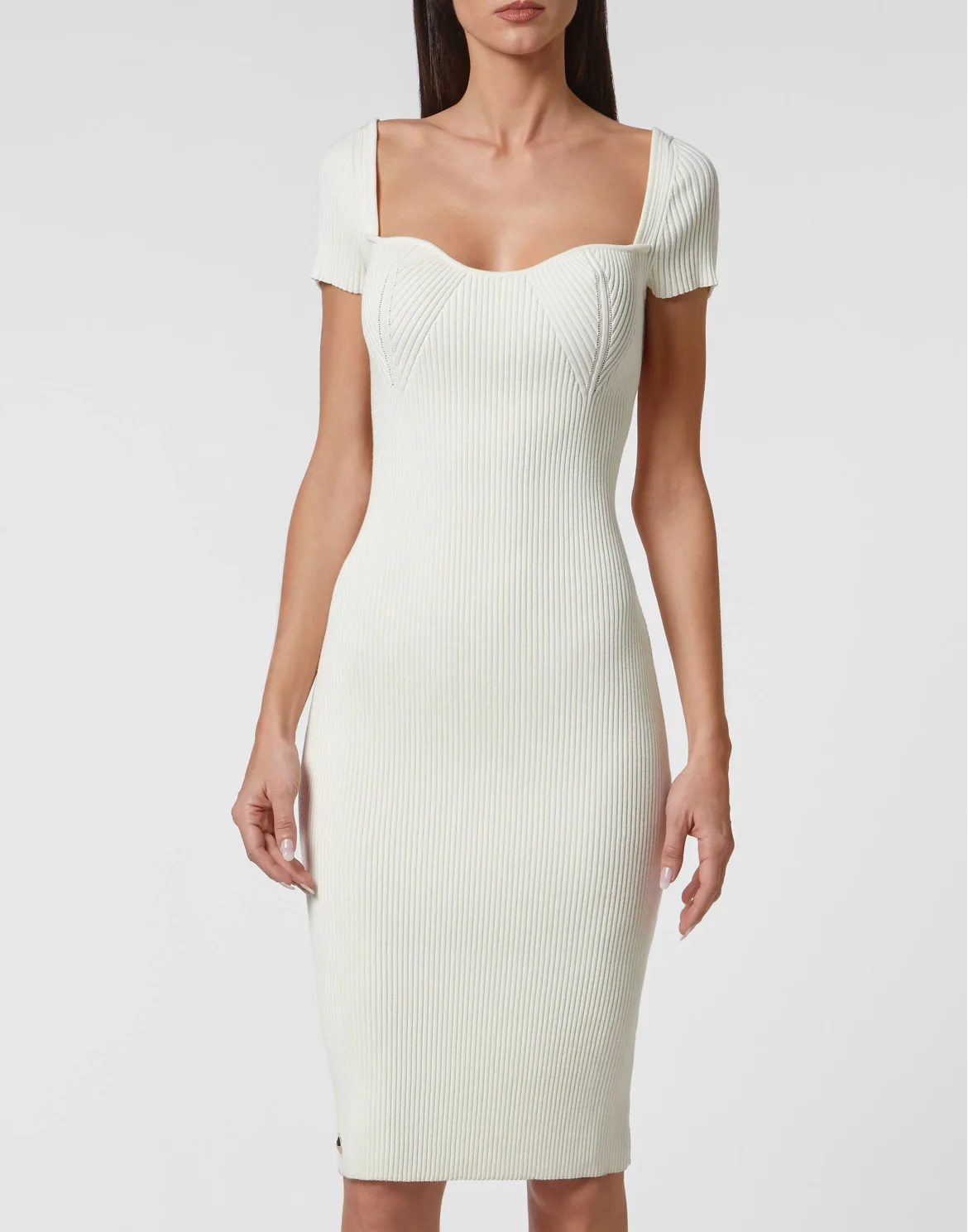 Knit Midi Dress, цвет: Белый