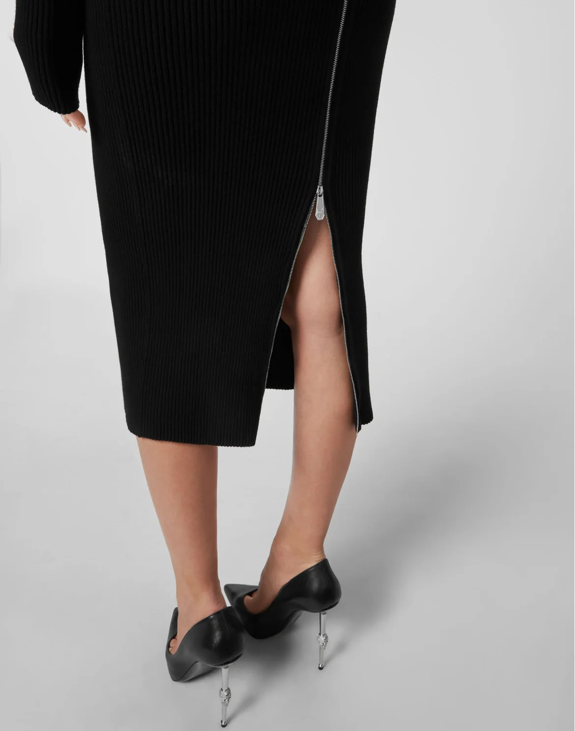 Knit Midi Dress Skull, цвет: Черный
