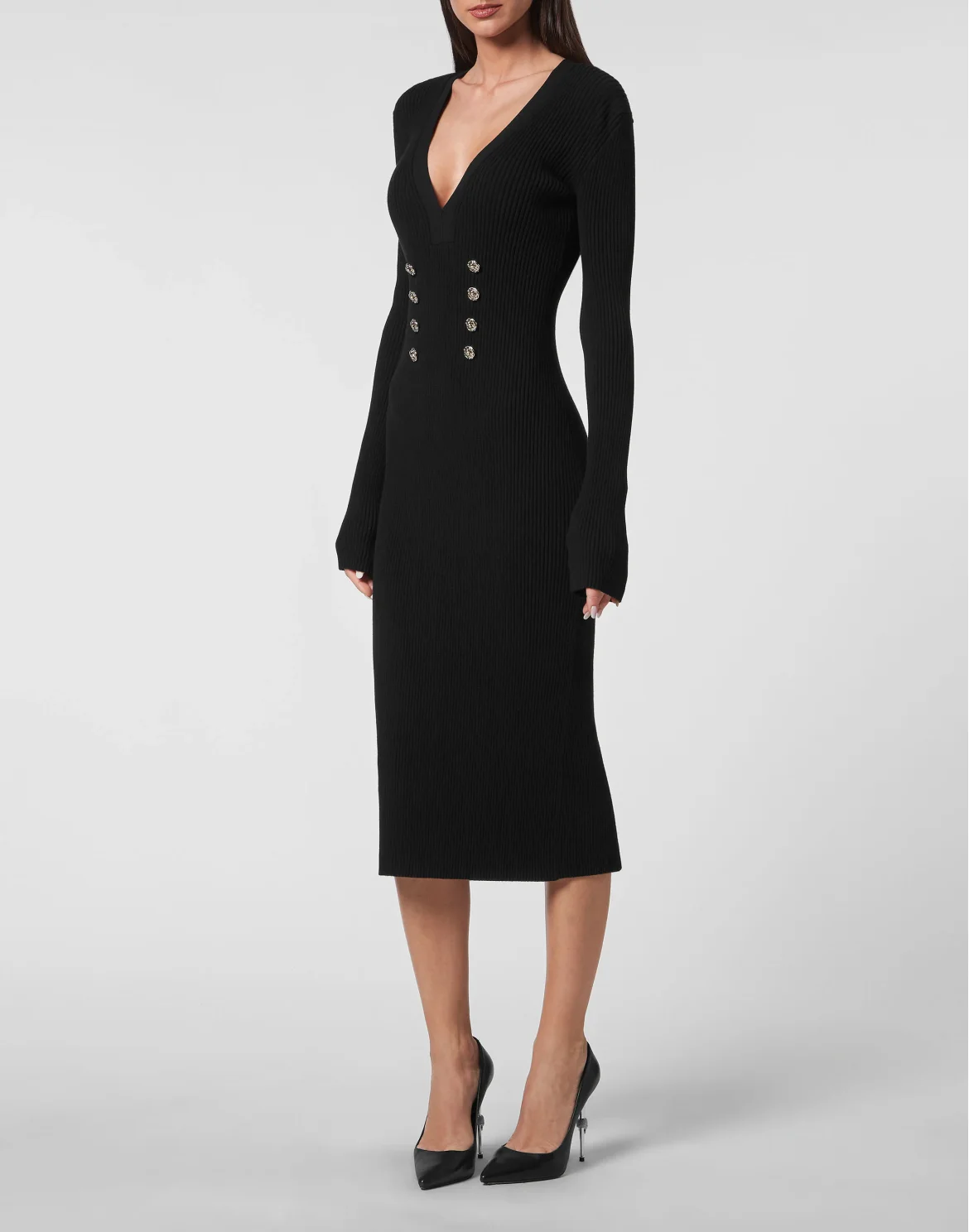 Knit Midi Dress Skull, цвет: Черный