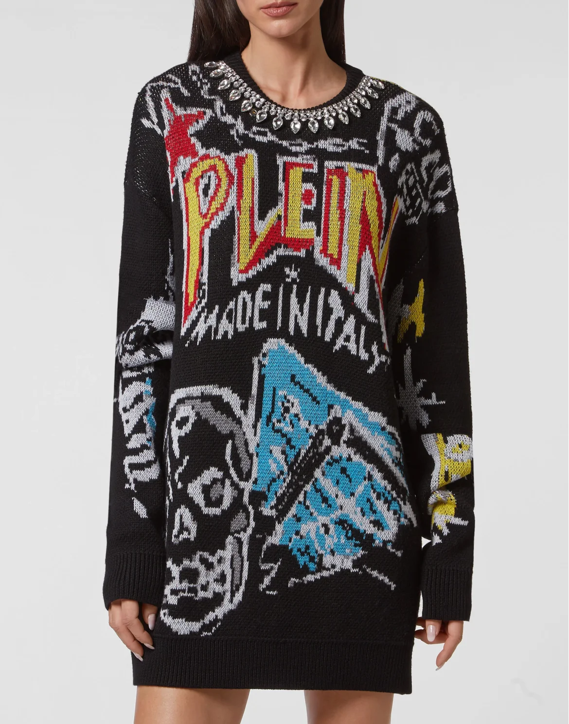 Pullover Round Neck LS Graffiti, цвет: Мультиколор