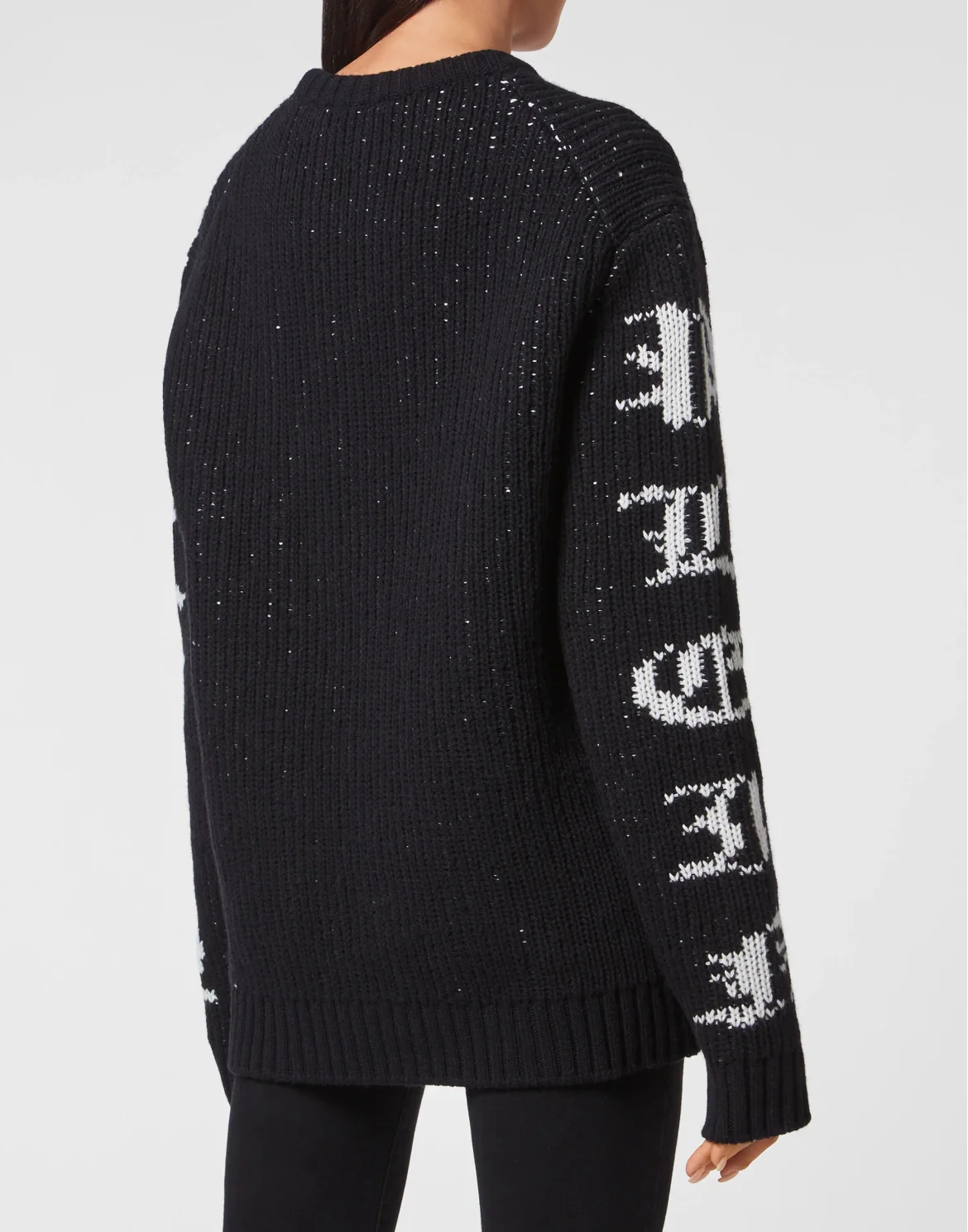 Round Neck Pullover LS Skull, цвет: Черный