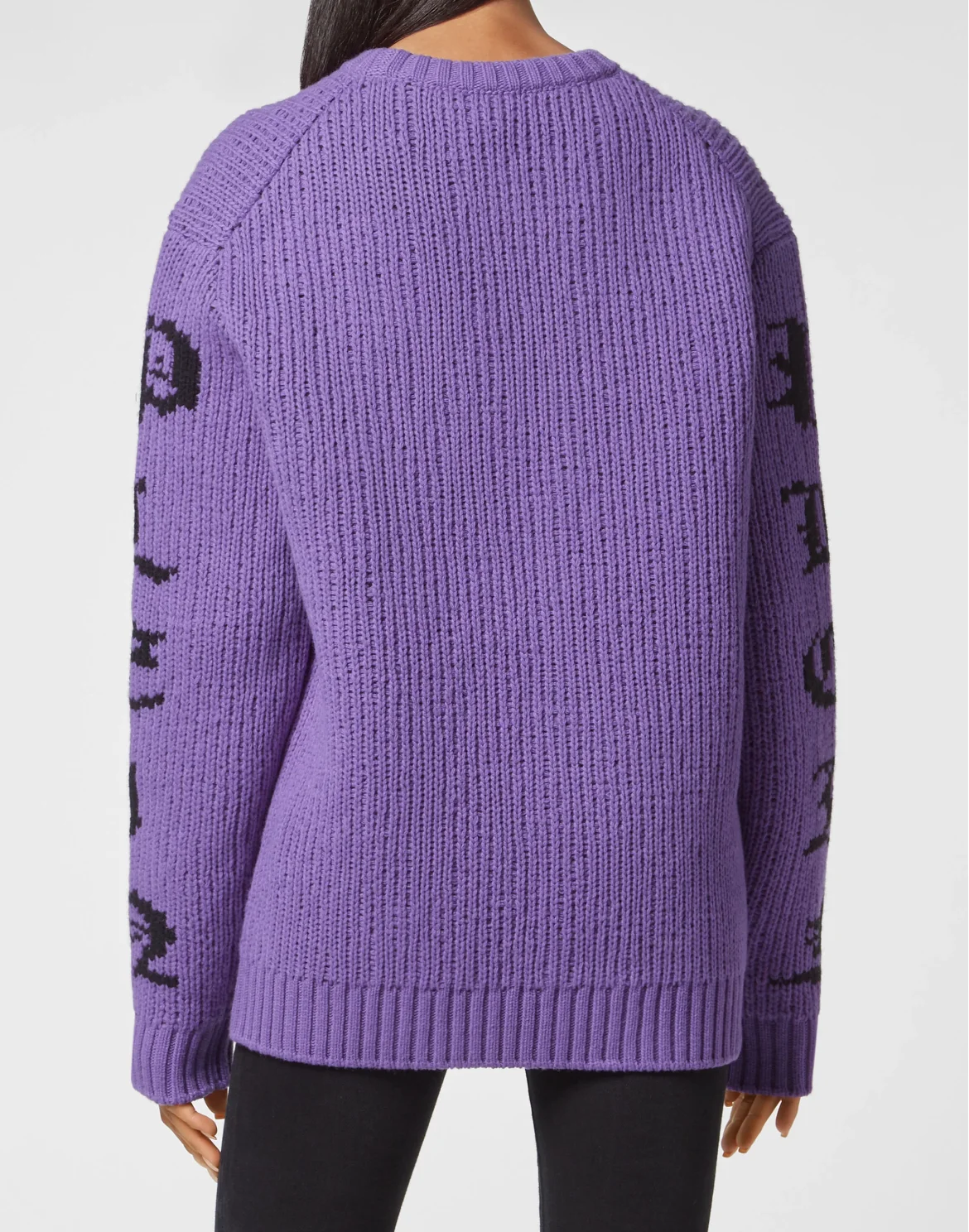 Round Neck Pullover LS Skull, цвет: Фиолетовый