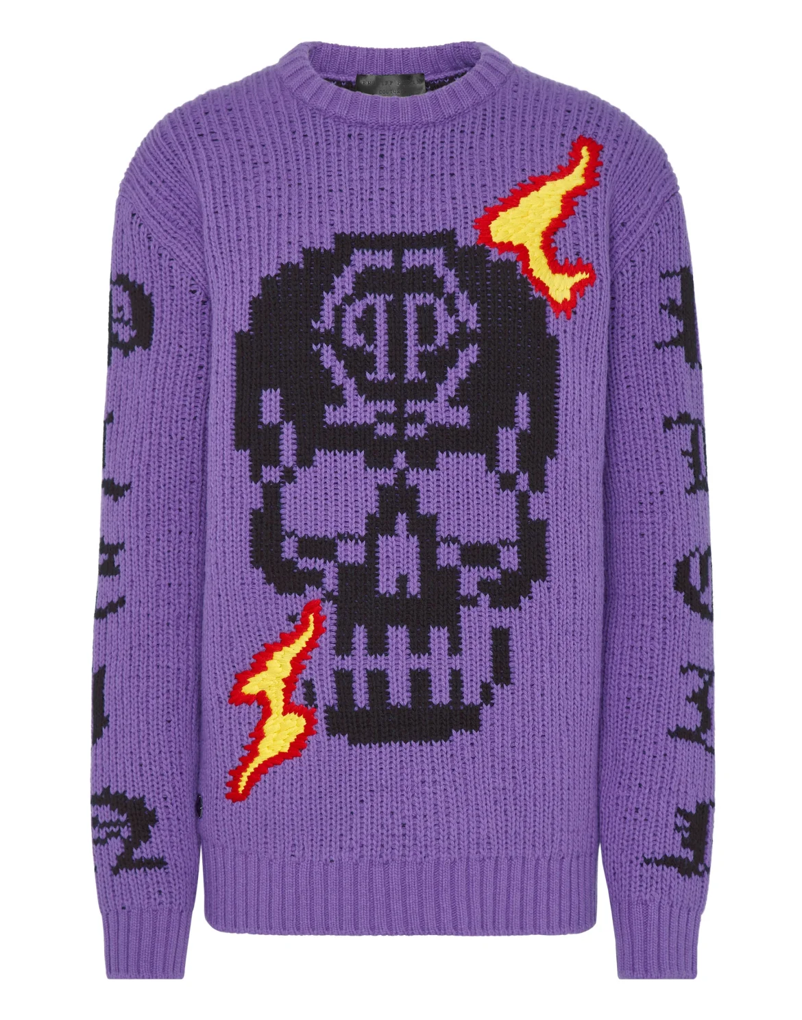 Round Neck Pullover LS Skull, цвет: Фиолетовый