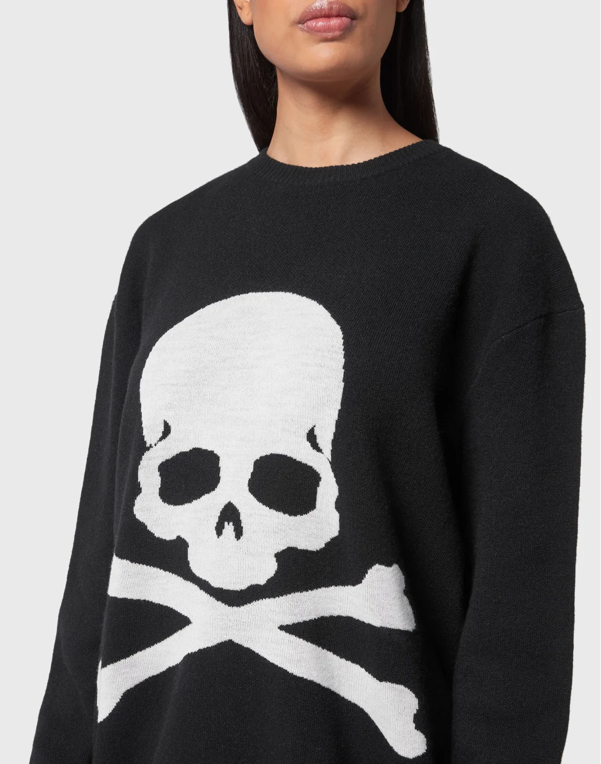 Round Neck Pullover LS Skull&Bones, цвет: Черный