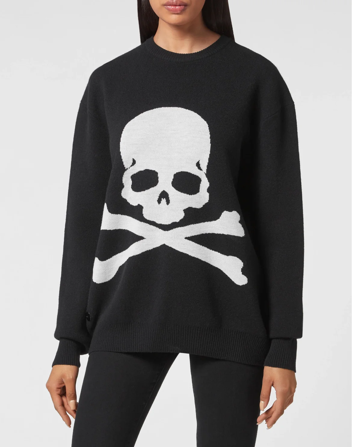 Round Neck Pullover LS Skull&Bones, цвет: Черный