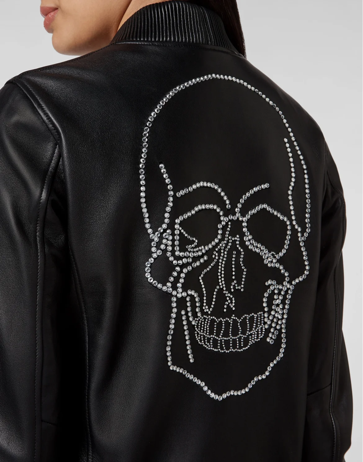 Leather Bomber, цвет: Черный