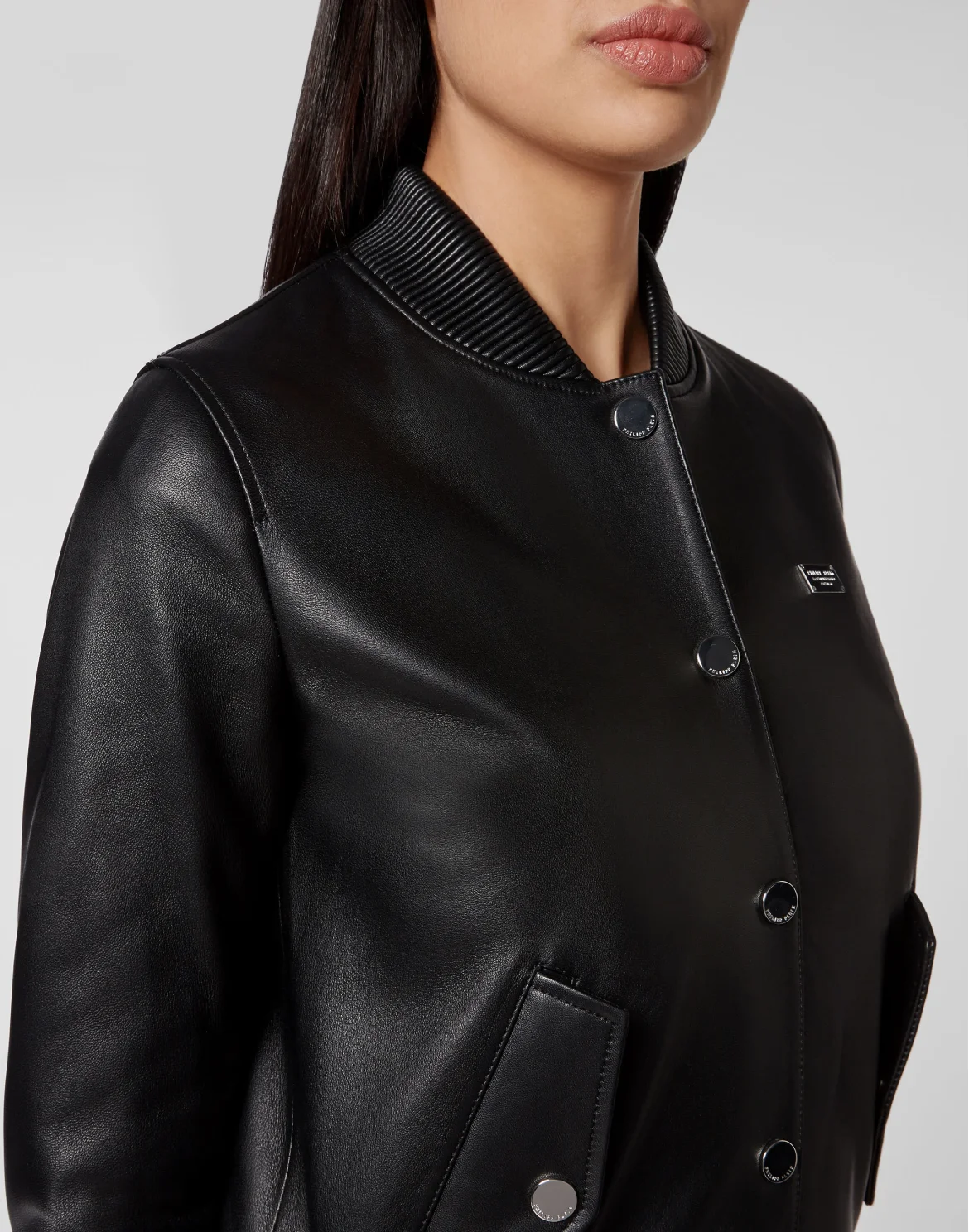 Leather Bomber, цвет: Черный