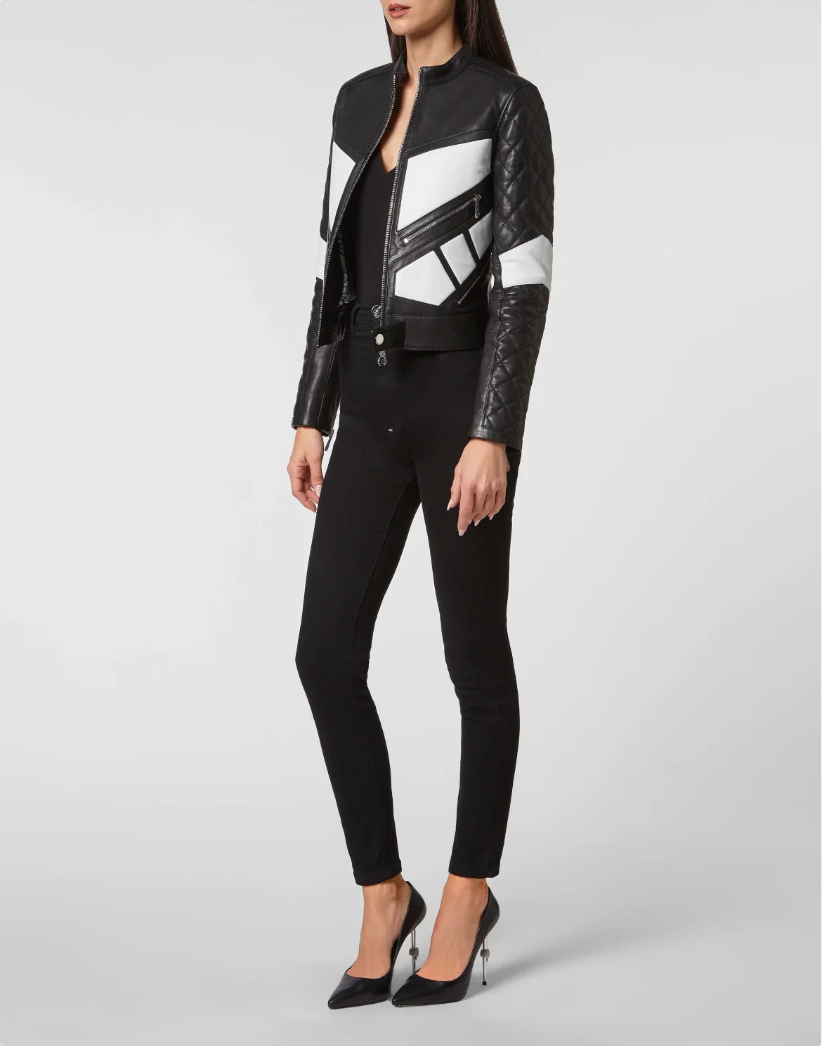 Leather Motorbiker Jacket, цвет: Мультиколор