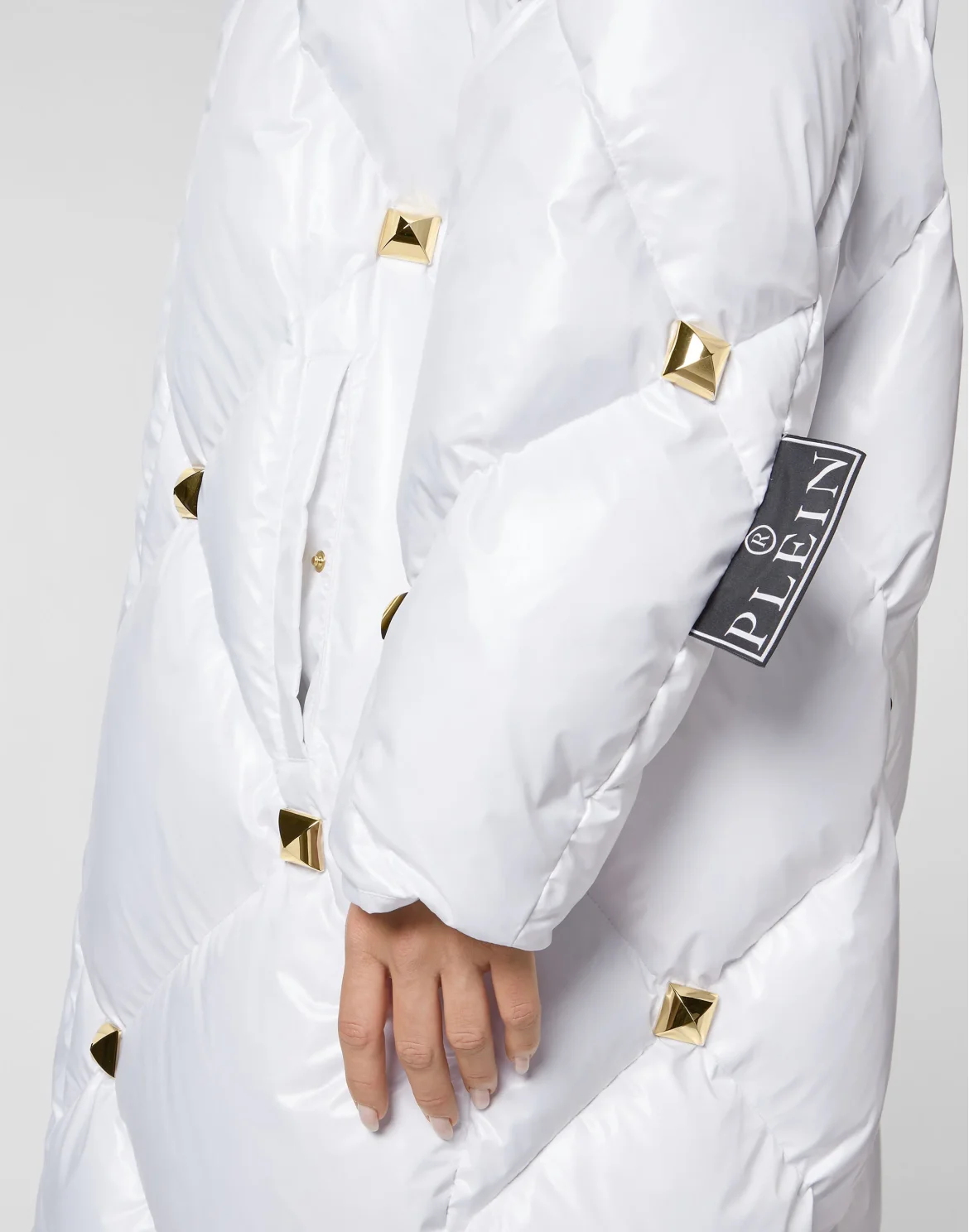 Long Puffer Jacket Nylon shiny, цвет: Белый