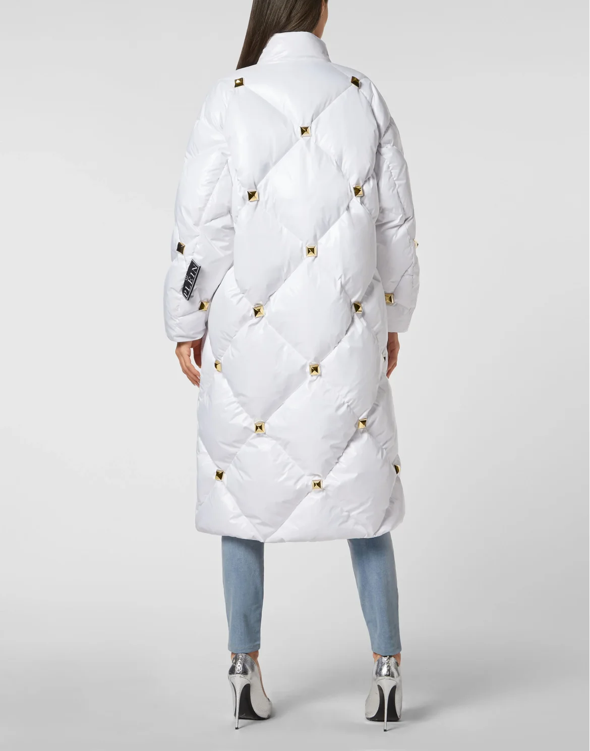 Long Puffer Jacket Nylon shiny, цвет: Белый