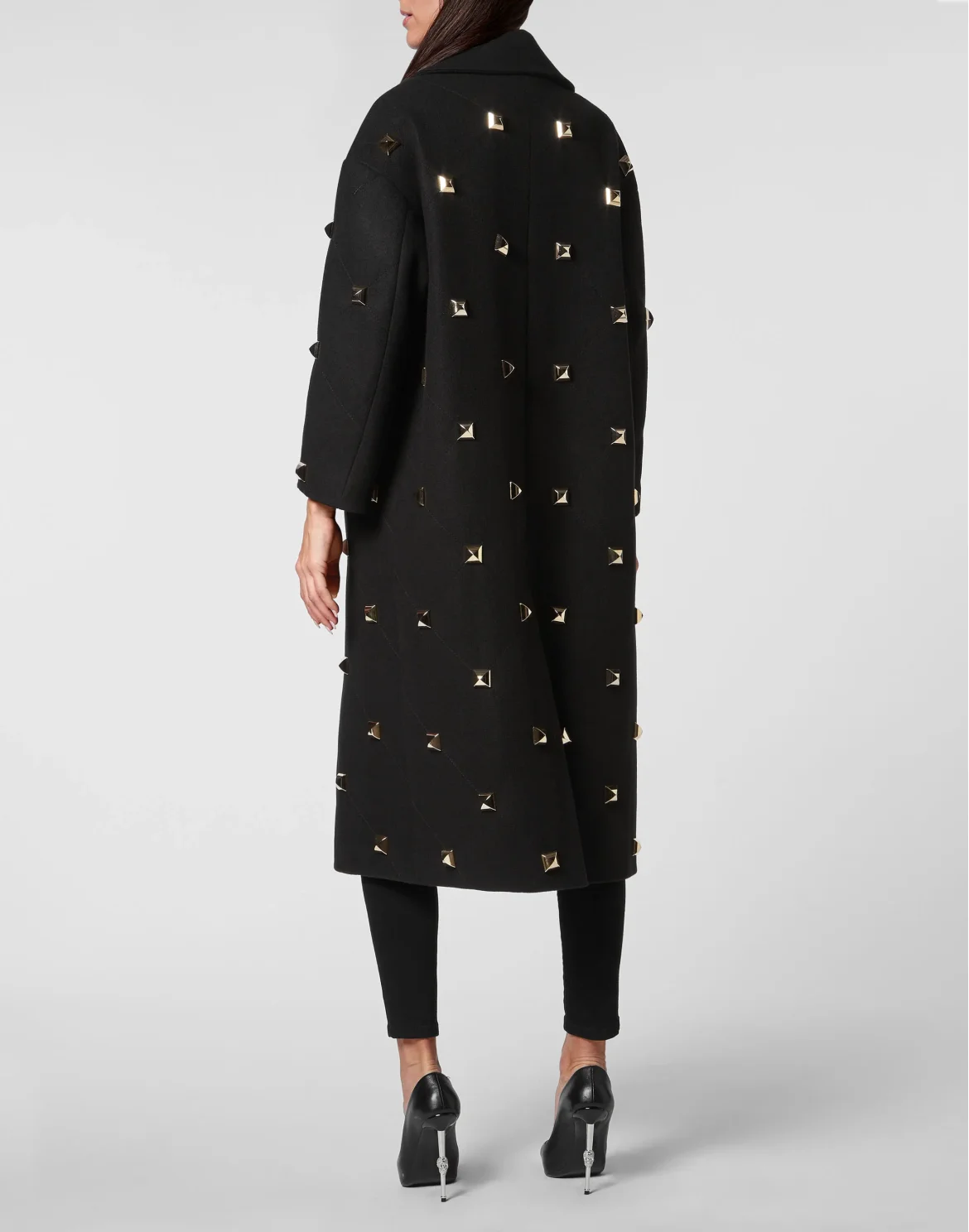 Oversize Coat Studs, цвет: Черный