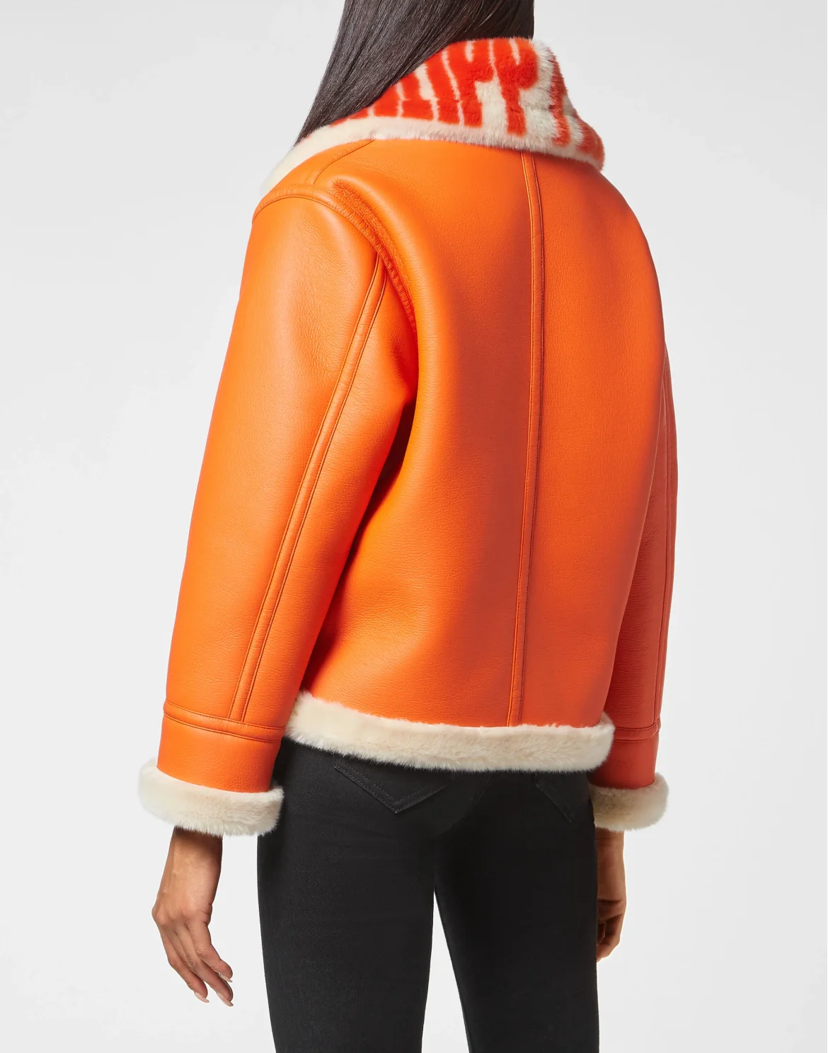 Eco fur Aviator Coat Philipp Plein TM, цвет: Оранжевый