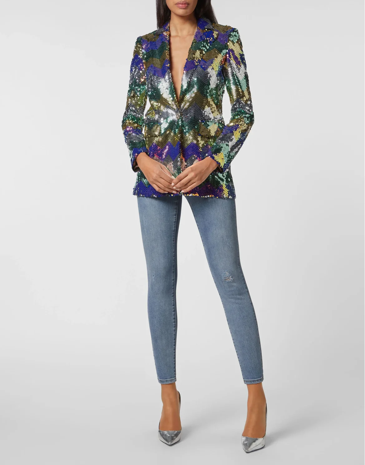 Blazer Man Fit Paillettes, цвет: Мультиколор