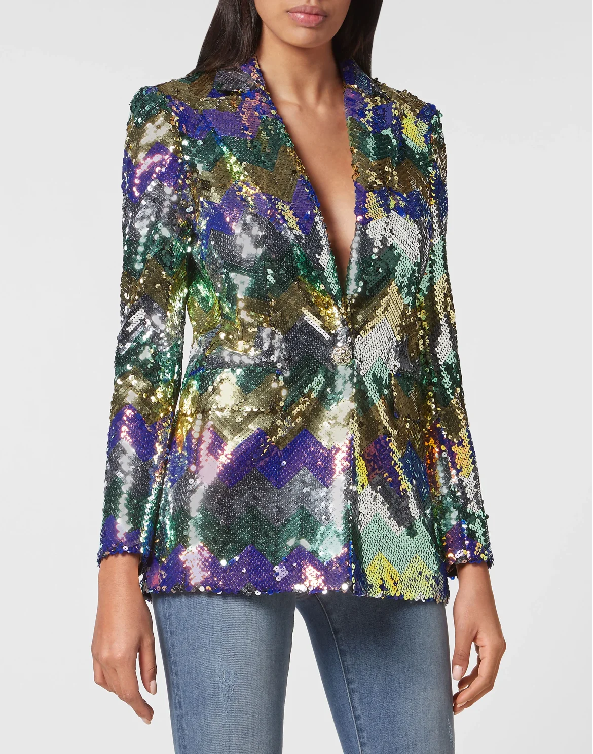 Blazer Man Fit Paillettes, цвет: Мультиколор
