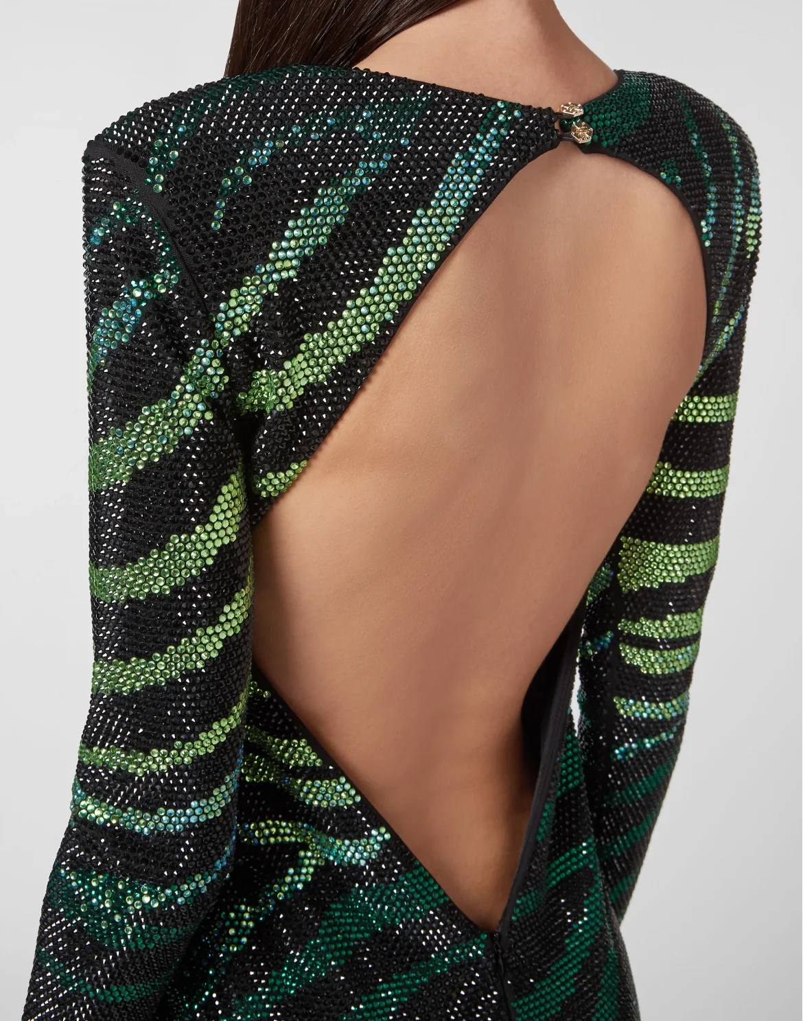Mini Dress LS with Crystals, цвет: Зеленый