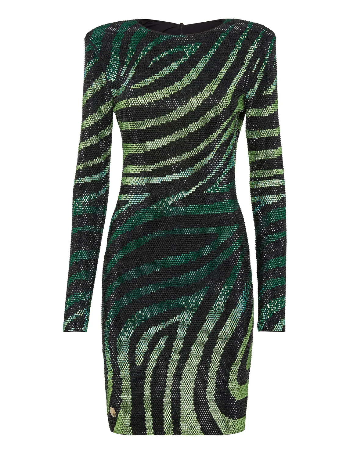 Mini Dress LS with Crystals, цвет: Зеленый