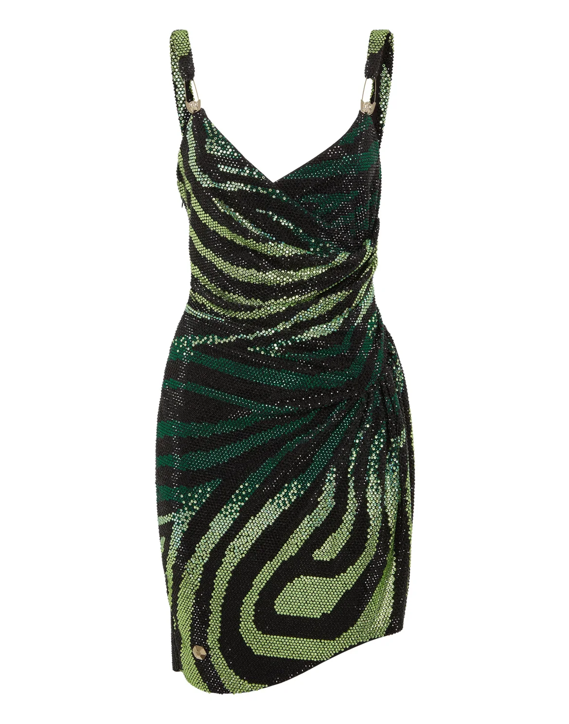 Mini Dress with Crystals, цвет: Зеленый